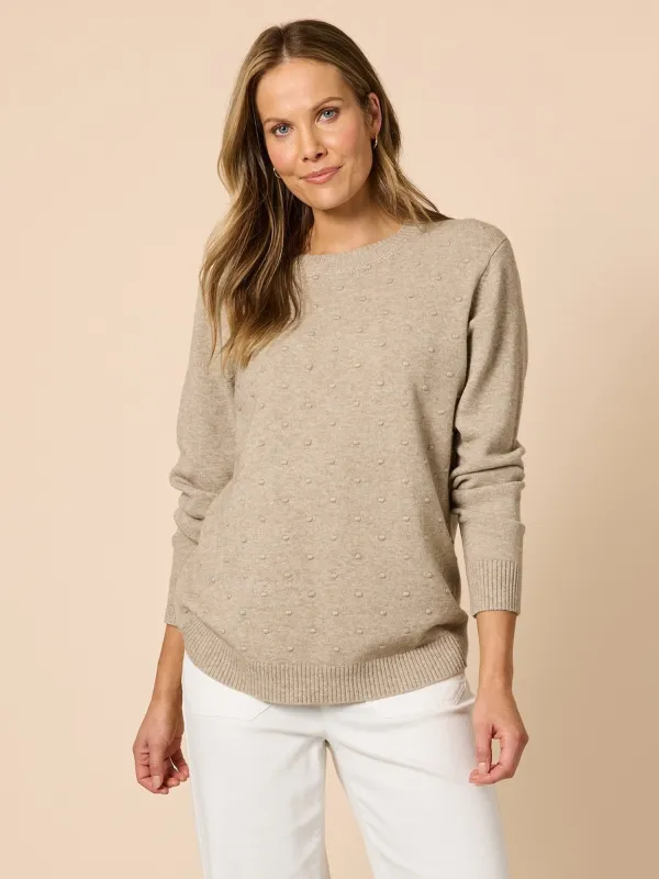 Alpine Spot Knit - Latte made by RC & Co