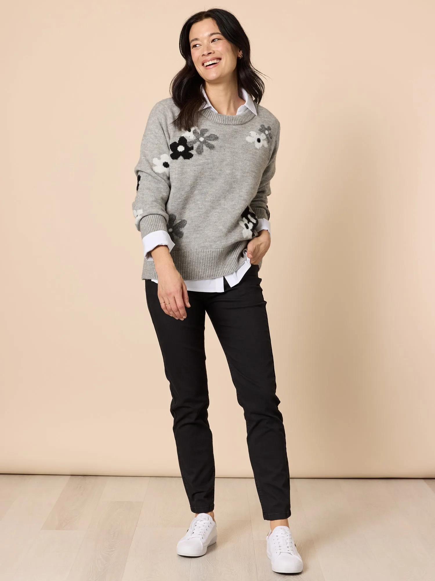 Chelsea Flower Knit - Floral Grey sold by RC & Co product image thumbnail 2