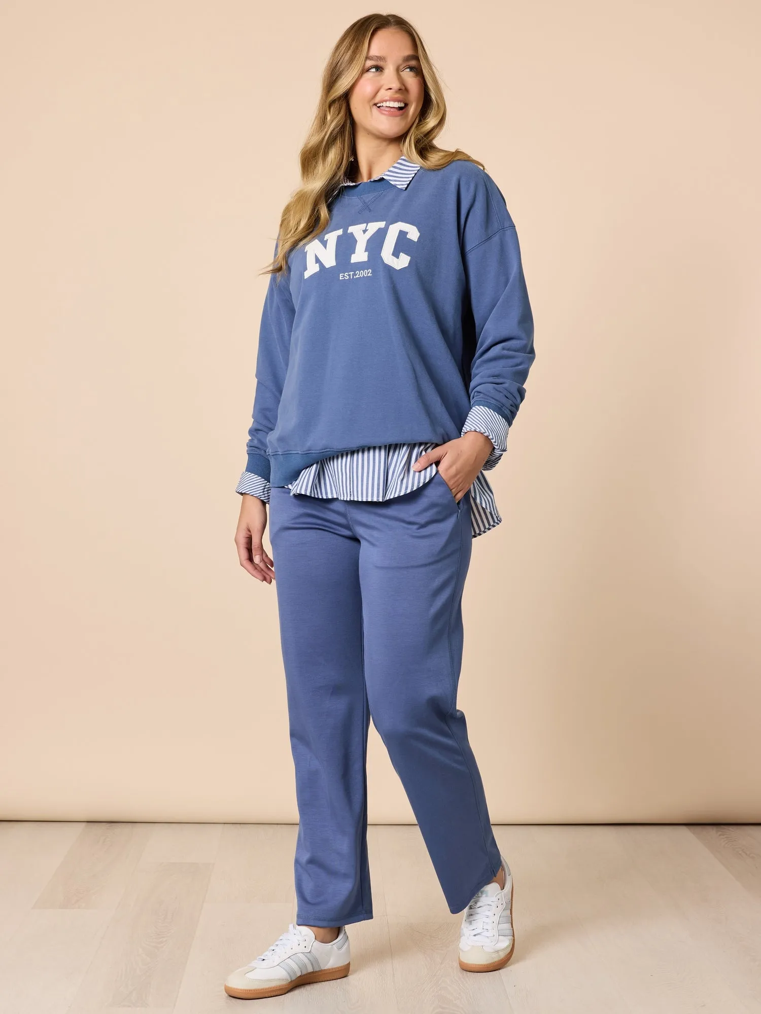 The NYC Embroidered Sweatshirt - Denim Blue sold by RC & Co product image thumbnail 2
