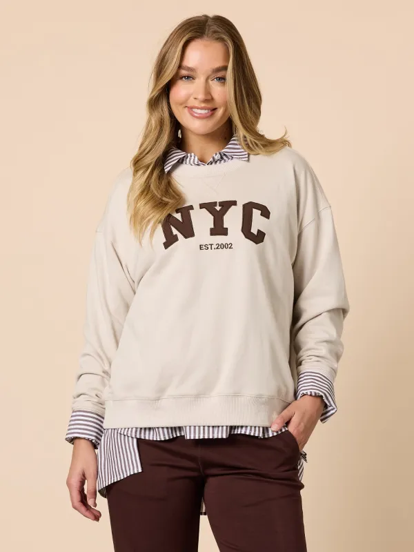 The NYC Sweatshirt - Natural made by RC & Co
