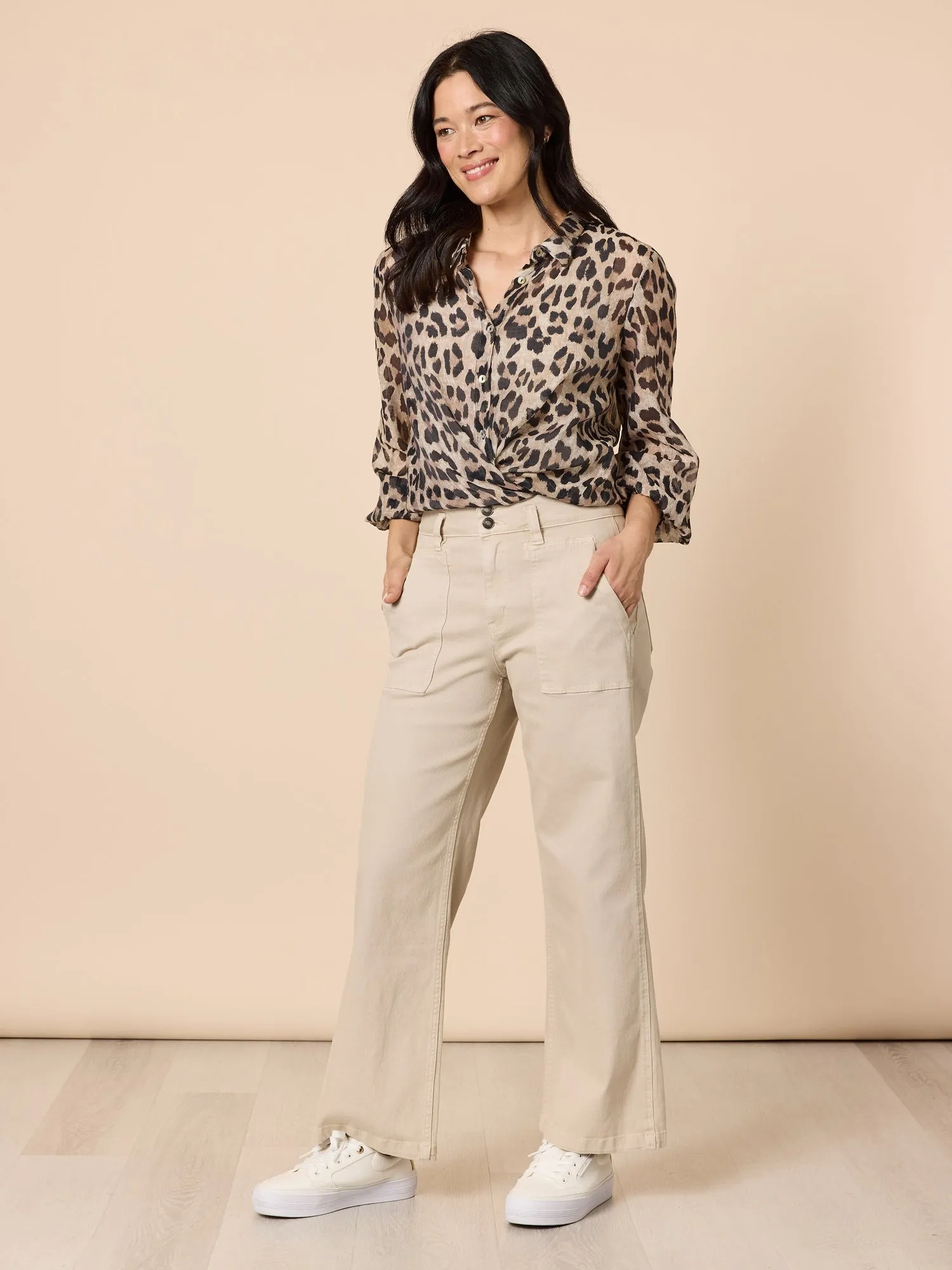 Cheetah Print Sheer Shirt - Animal sold by RC & Co product image thumbnail 2