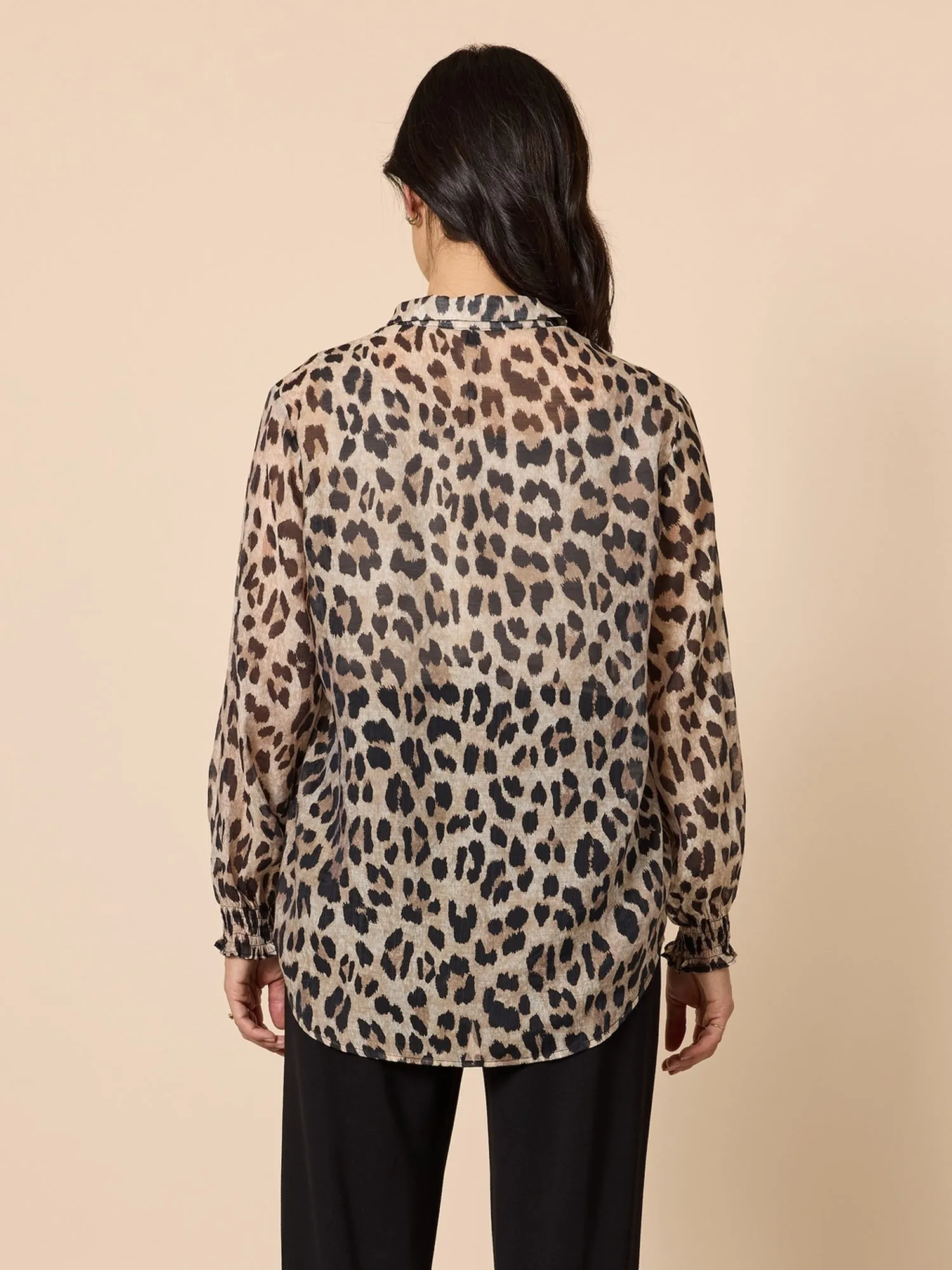 Cheetah Print Sheer Shirt - Animal sold by RC & Co product image thumbnail 5