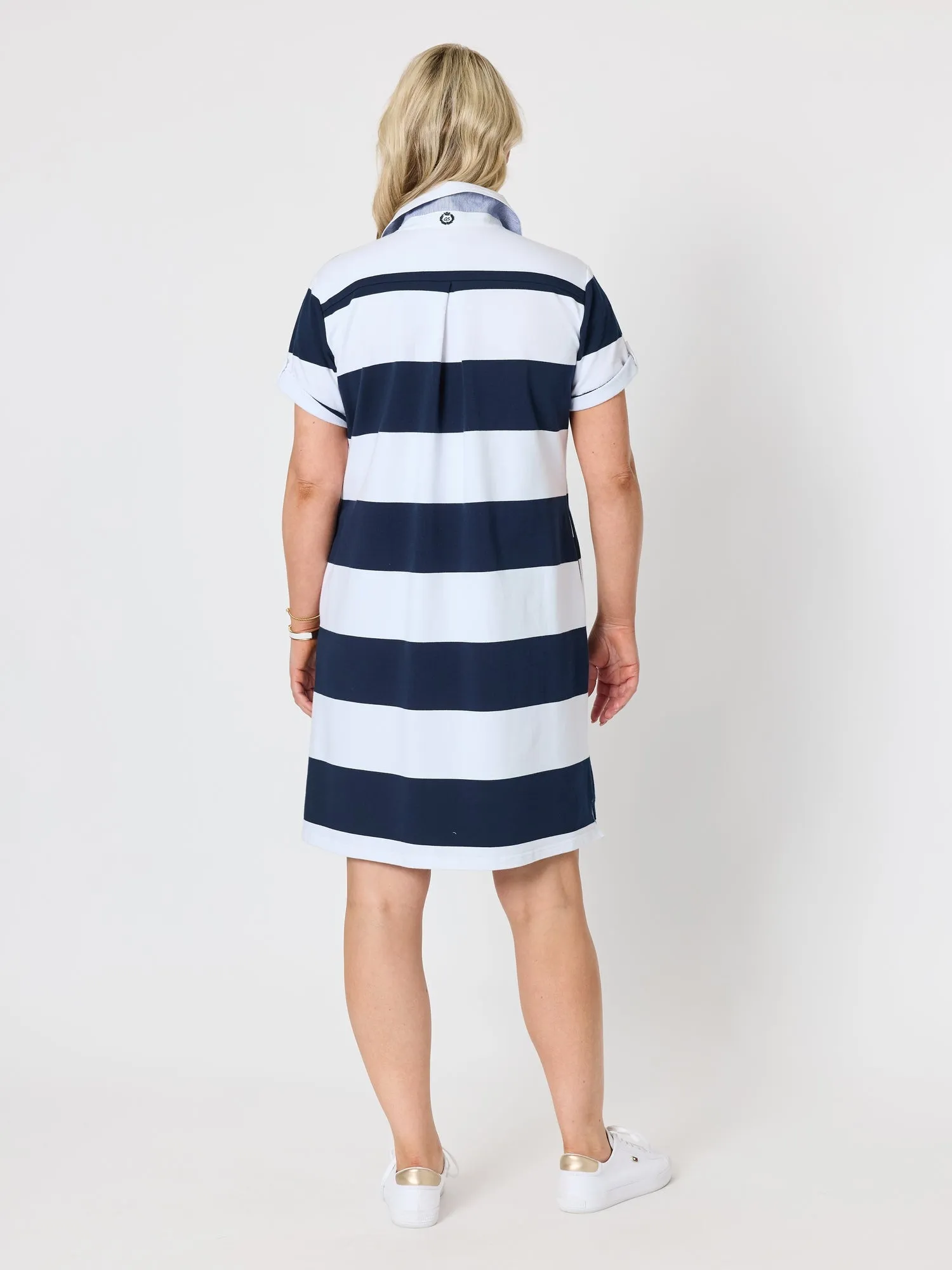 Riviera Polo Stripe Dress - Navy/White sold by RC & Co product image thumbnail 4