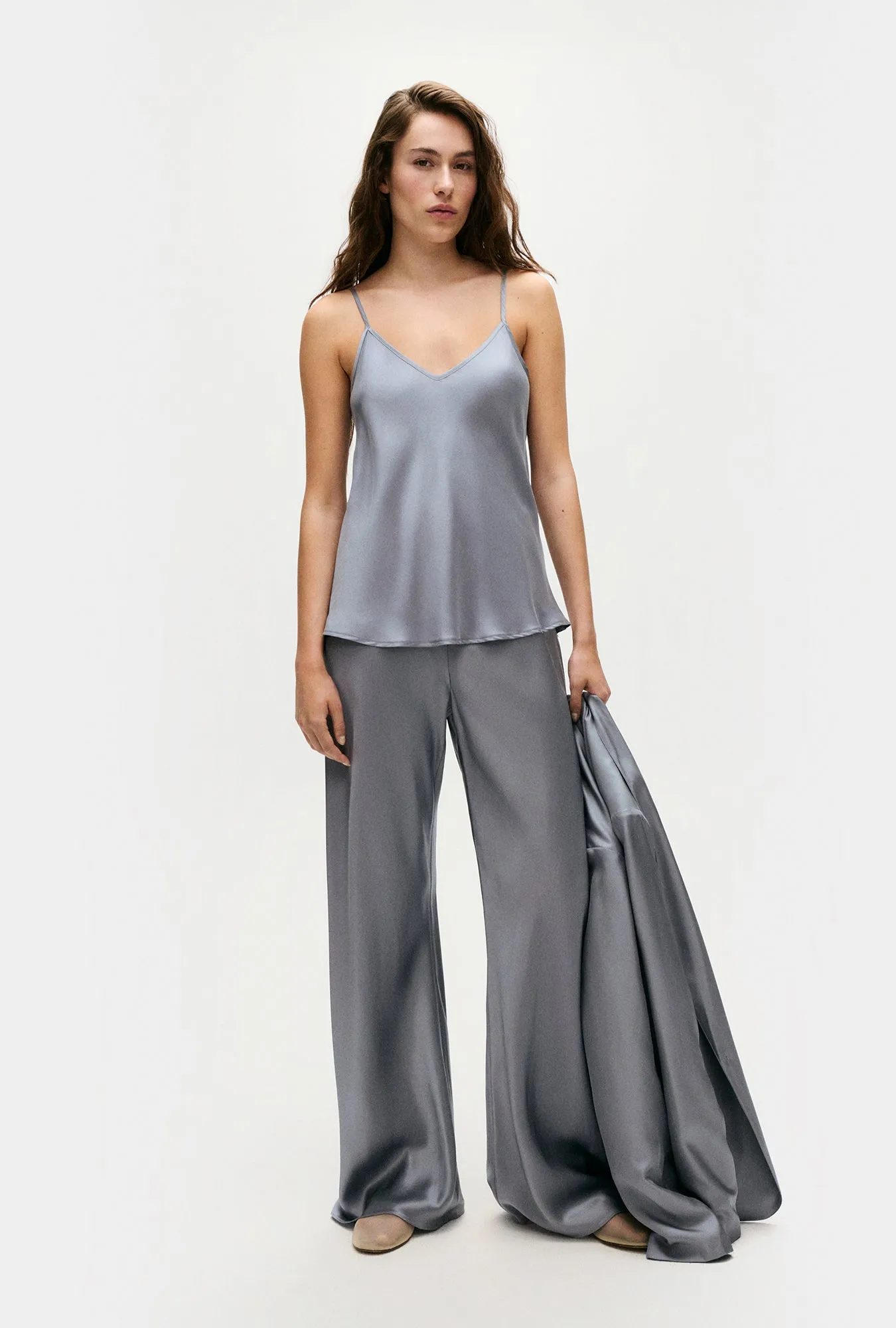 BIAS CUT PANTS STORM sold by Silk Laundry