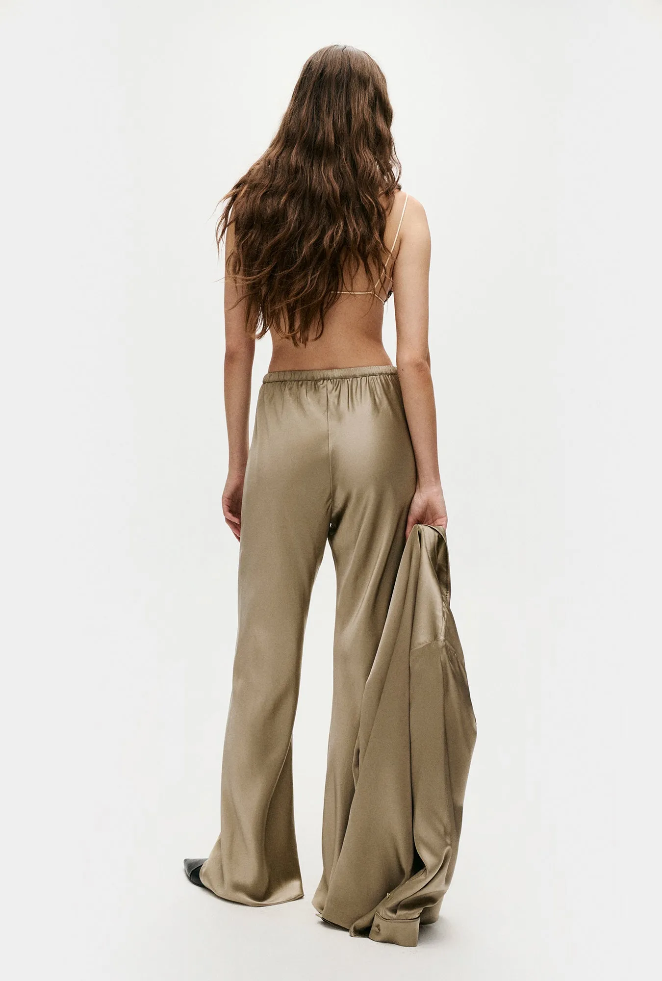 BIAS CUT PANTS GRAPHITE sold by Silk Laundry product image thumbnail 4