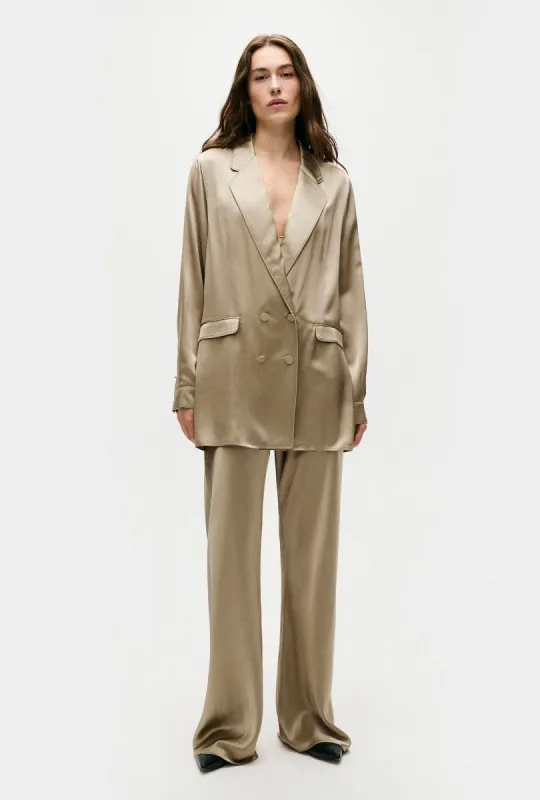 BIAS CUT PANTS GRAPHITE sold by Silk Laundry