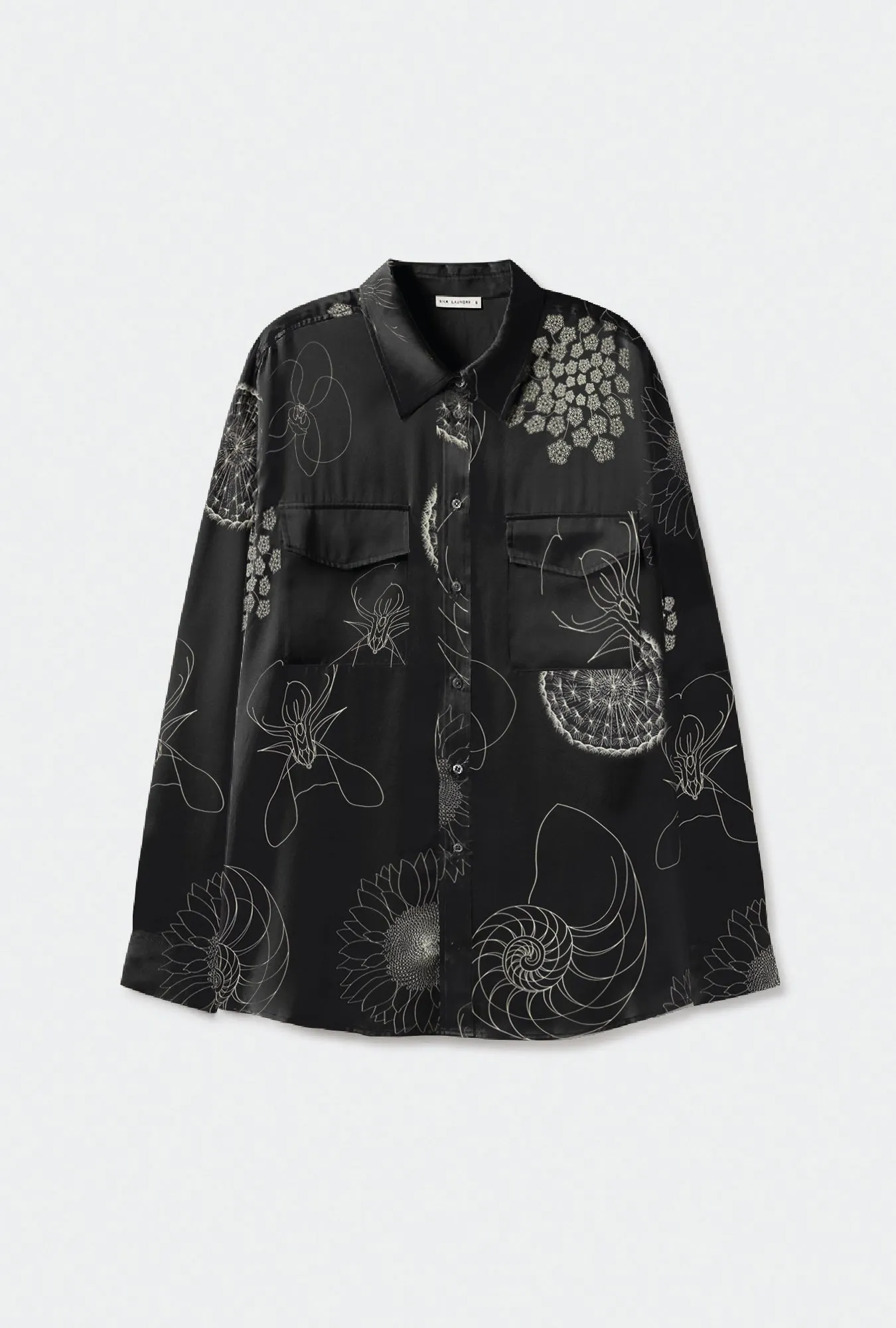 Boyfriend Shirt Fibonacci Black sold by Silk Laundry