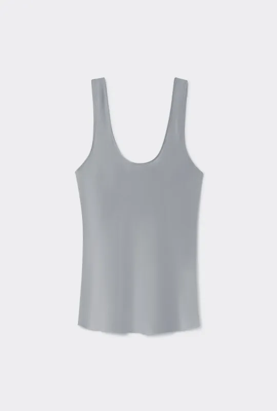 SCOOP NECK TANK STORM sold by Silk Laundry