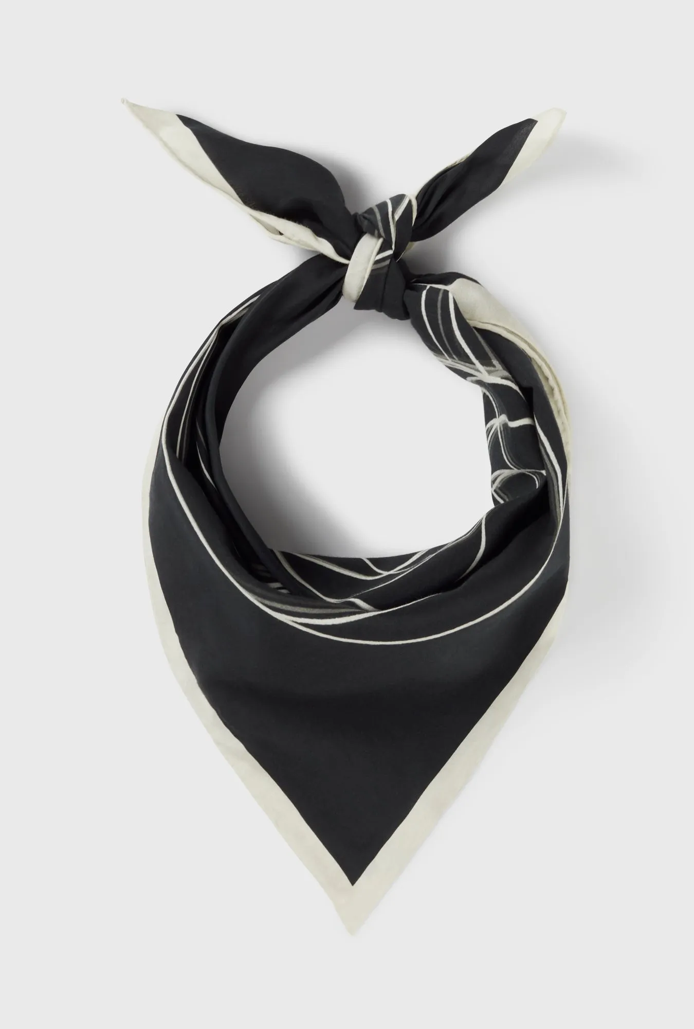 TWILL SCARF FIBONACCI BLACK sold by Silk Laundry product image thumbnail 2