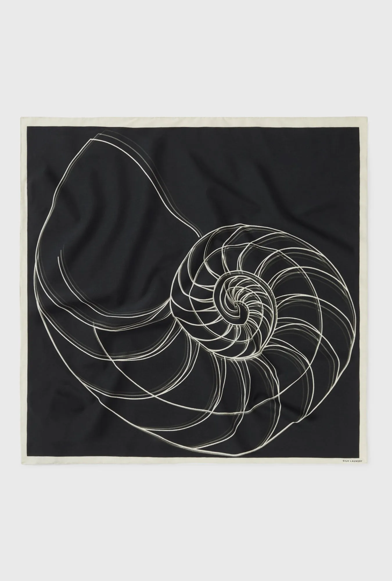 TWILL SCARF FIBONACCI BLACK sold by Silk Laundry