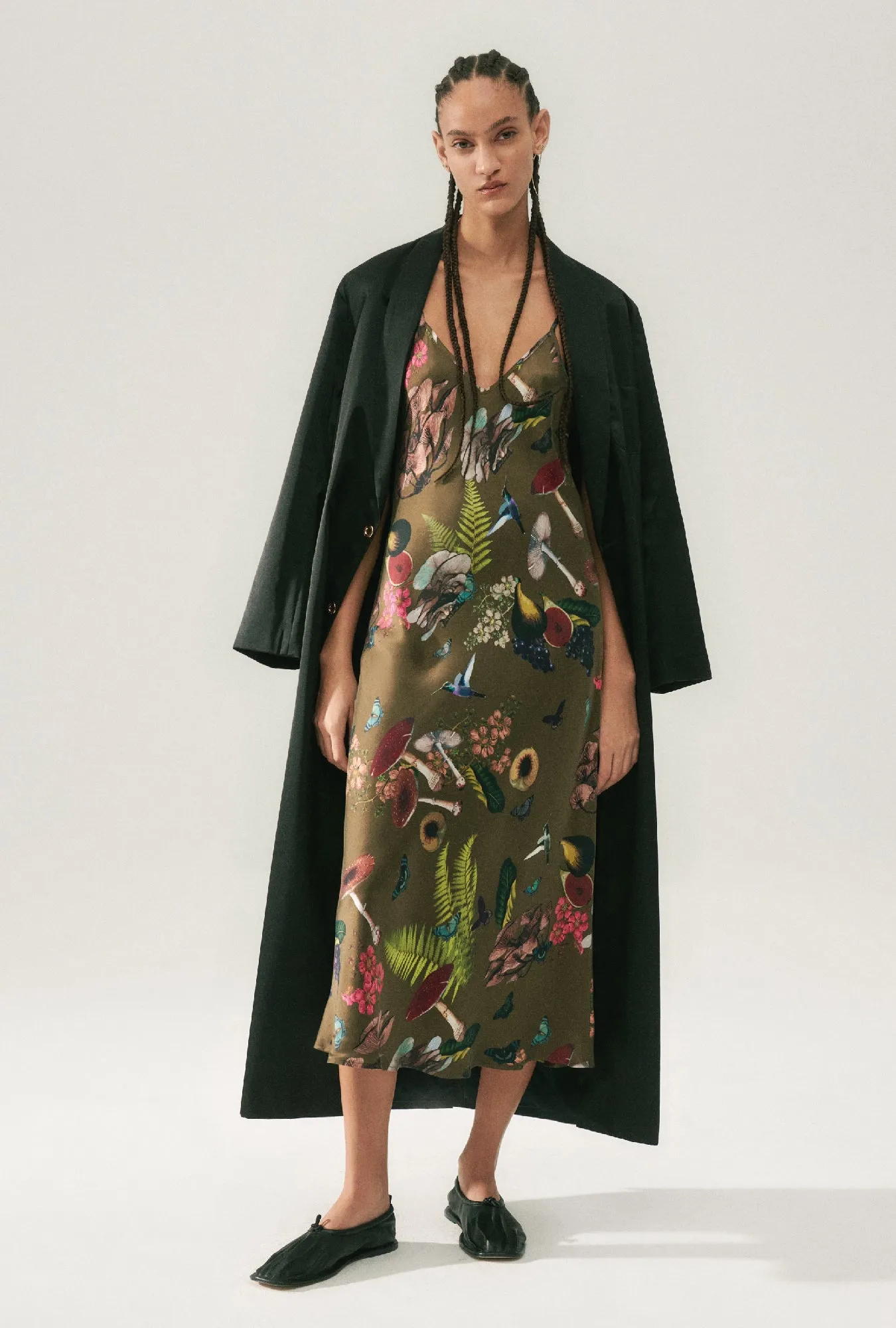 90S SLIP DRESS MAGIC MUSHROOM DARK EARTH sold by Silk Laundry product image thumbnail 5