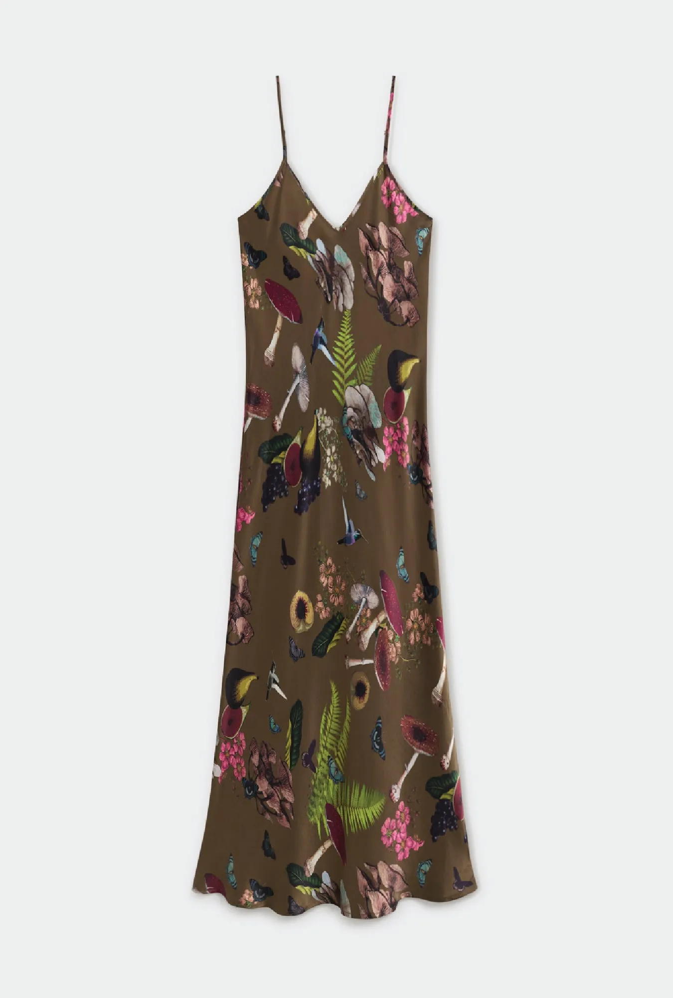 90S SLIP DRESS MAGIC MUSHROOM DARK EARTH sold by Silk Laundry product image thumbnail 2