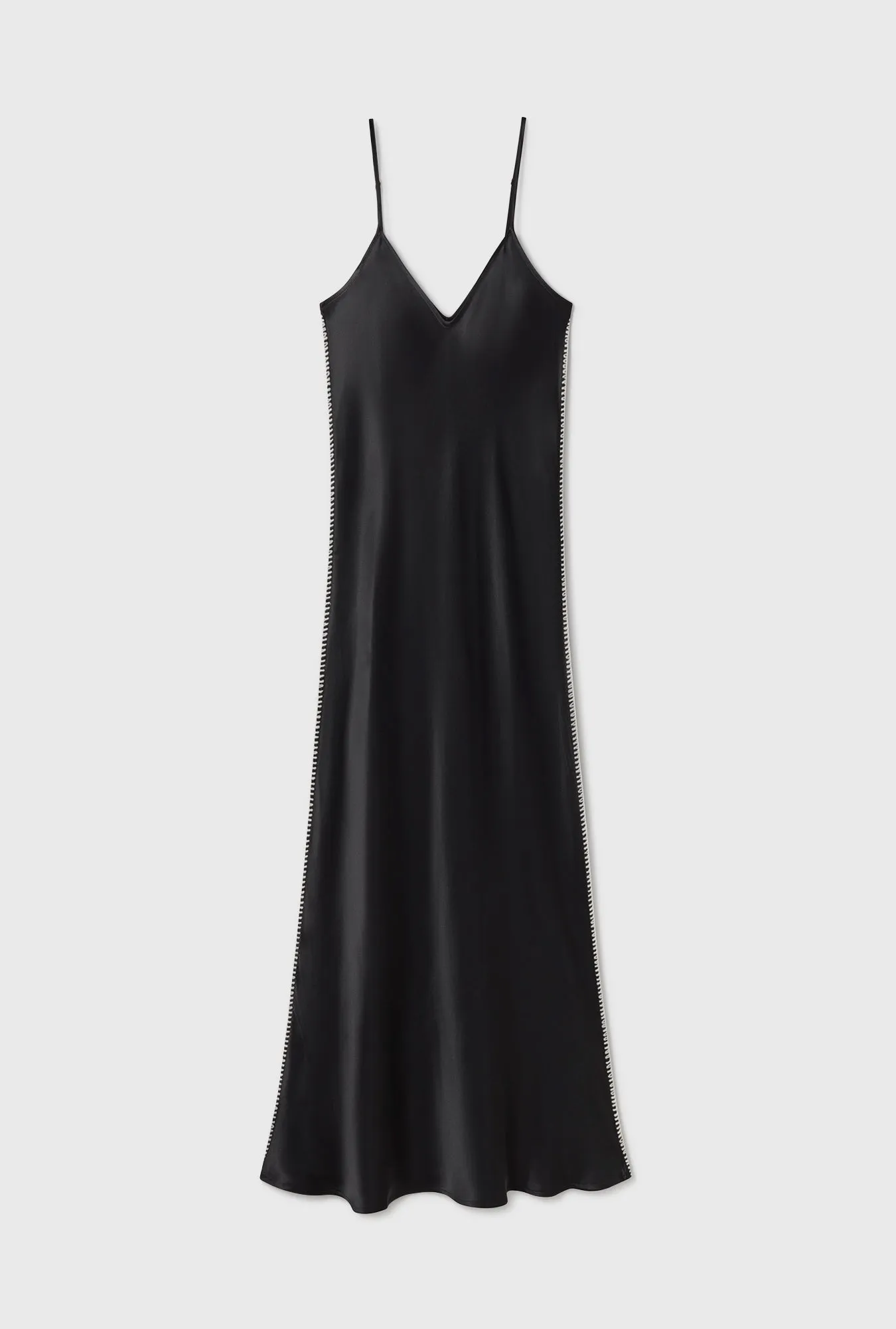 90S Slip Dress Blanket Stitch Black sold by Silk Laundry product image thumbnail 2