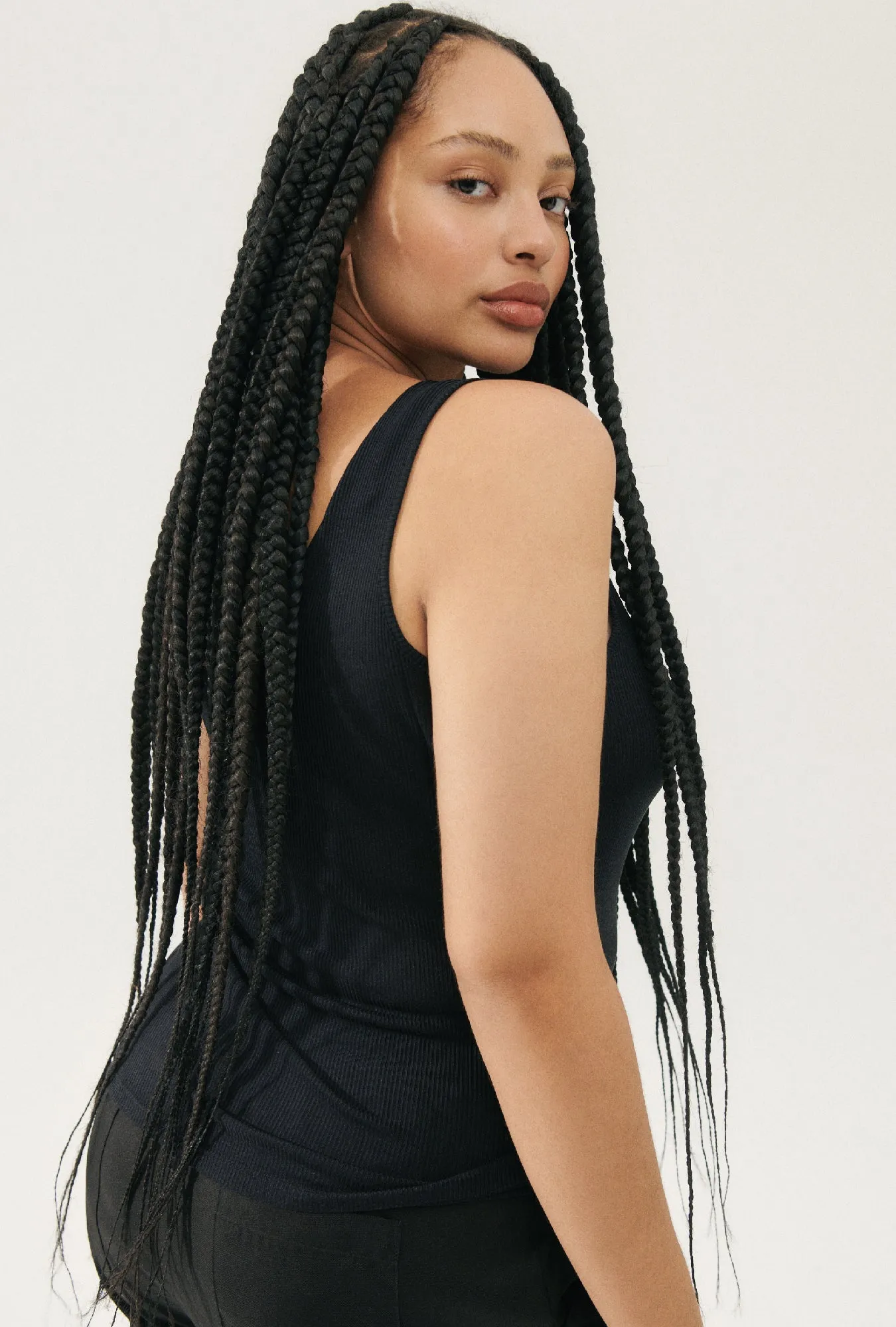 Ribbed Tank Black sold by Silk Laundry product image thumbnail 3