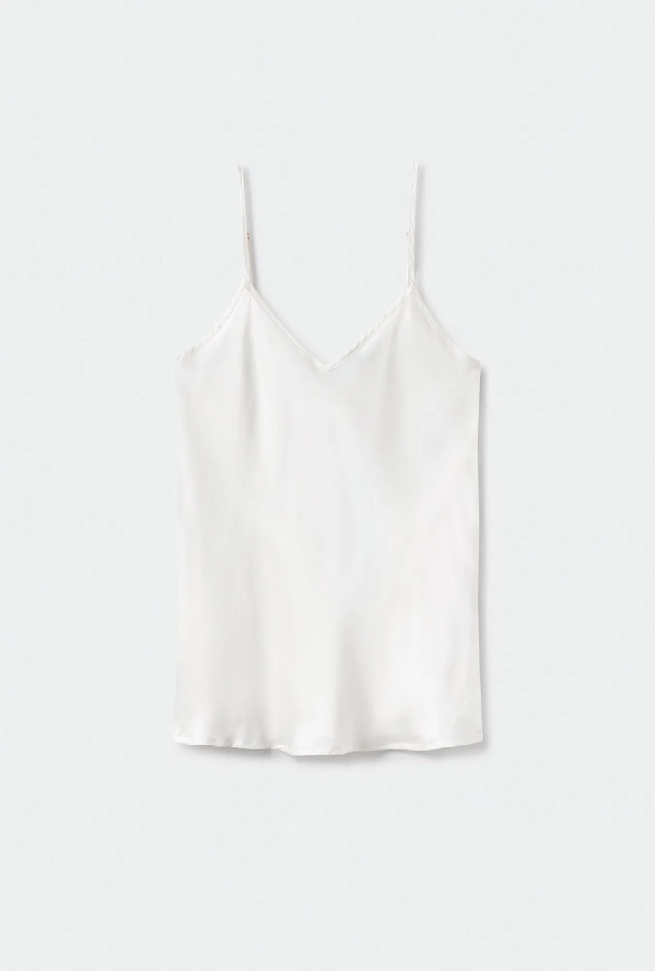 Bias Cut Cami White sold by Silk Laundry product image thumbnail 2
