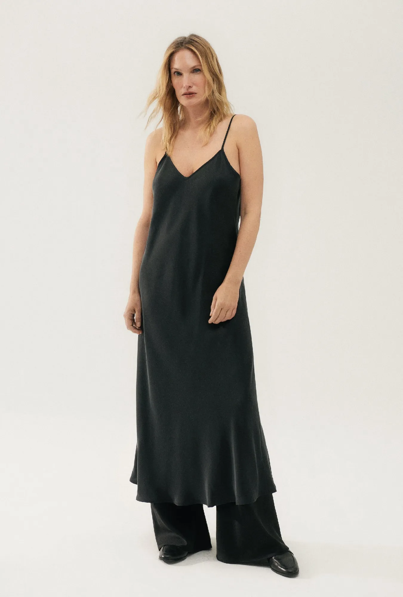 90S Slip Dress Black sold by Silk Laundry