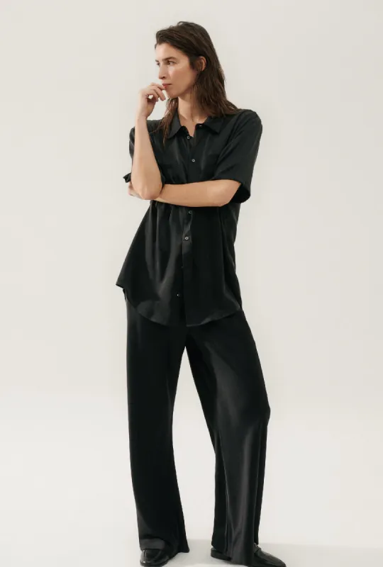 BIAS CUT PANTS BLACK sold by Silk Laundry