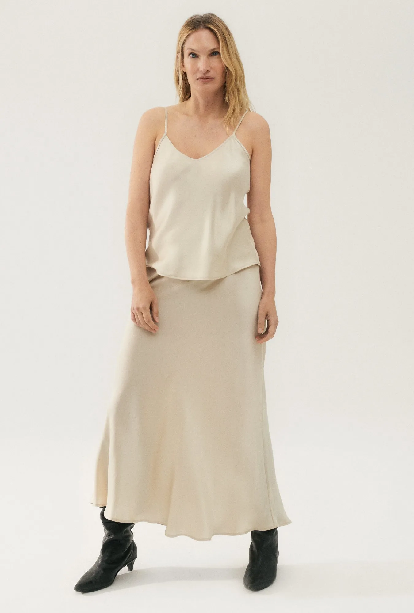 Bias Cut Cami Hazelnut sold by Silk Laundry product image thumbnail 3