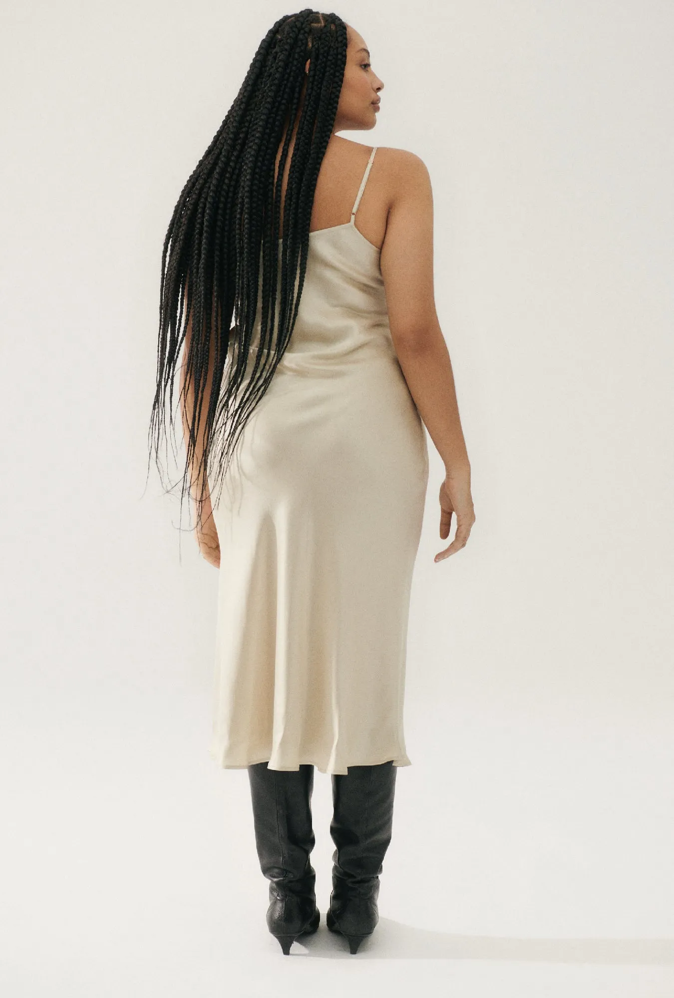90S Slip Dress Hazelnut sold by Silk Laundry product image thumbnail 4