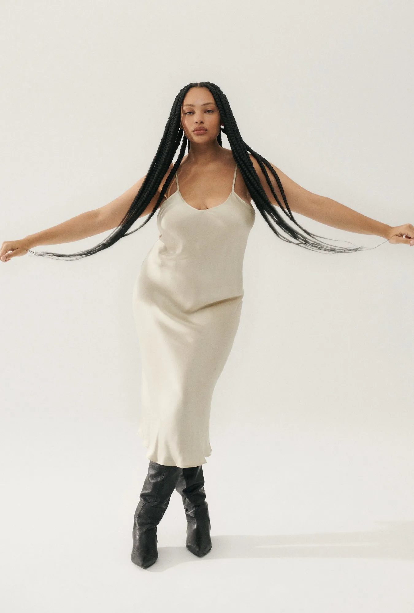 90S Slip Dress Hazelnut sold by Silk Laundry