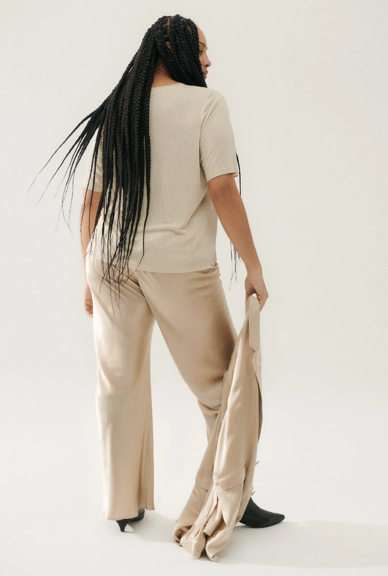 Bias Cut Pants Hazelnut sold by Silk Laundry product image thumbnail 3