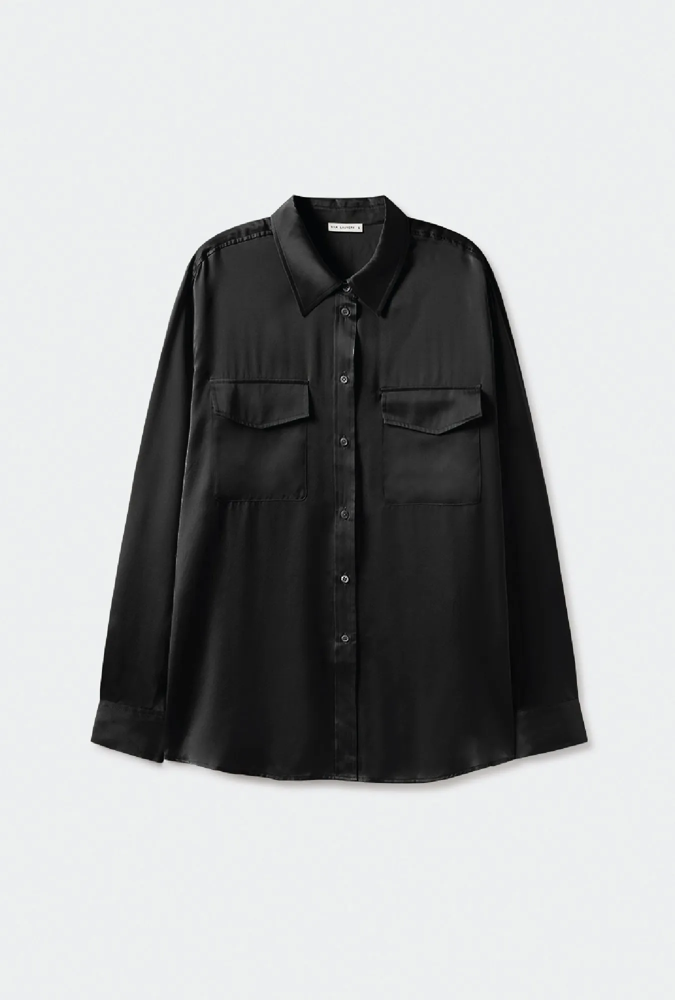 Boyfriend Shirt Black sold by Silk Laundry product image thumbnail 2