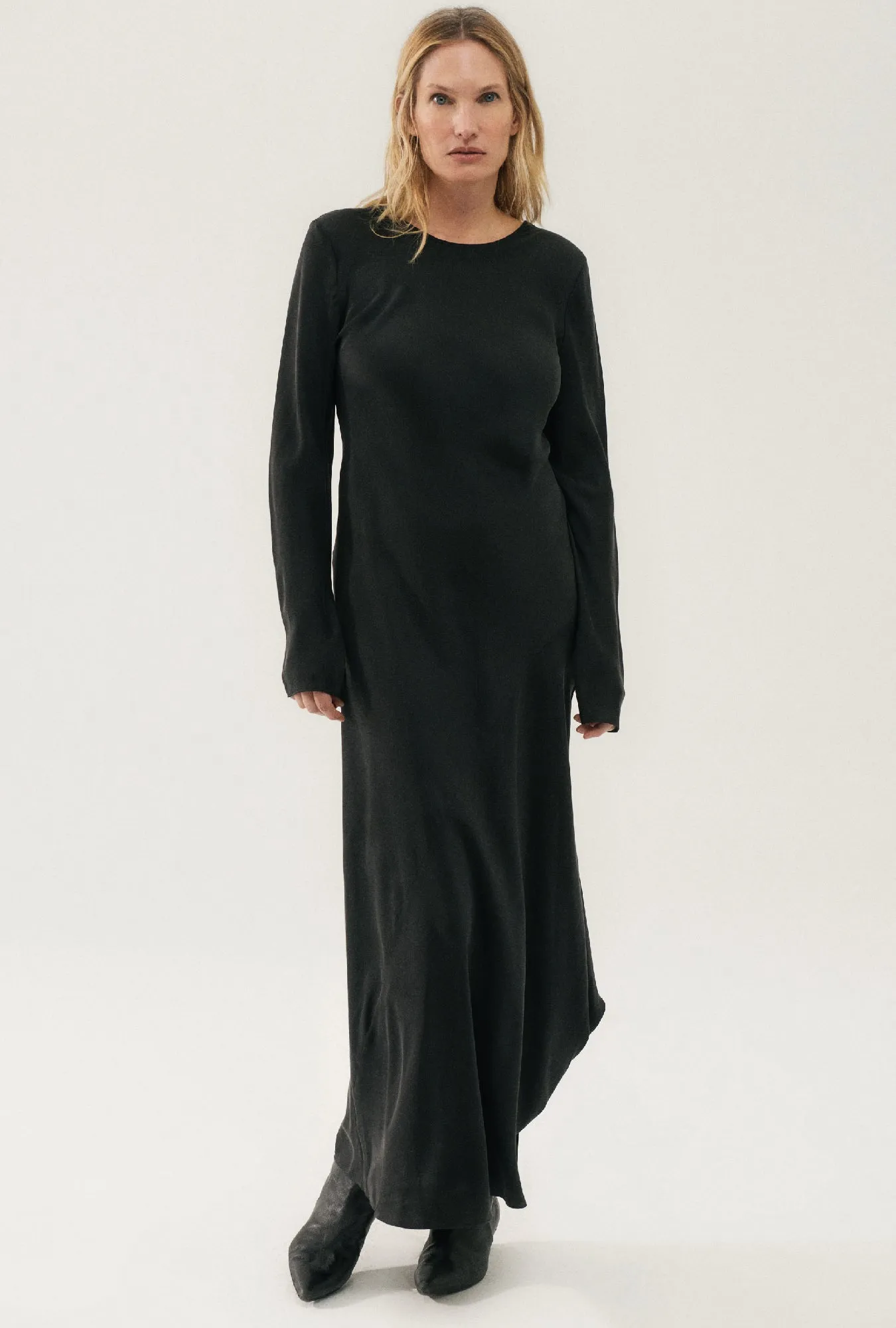 Full Sleeve Bias Dress Black sold by Silk Laundry product image thumbnail 3