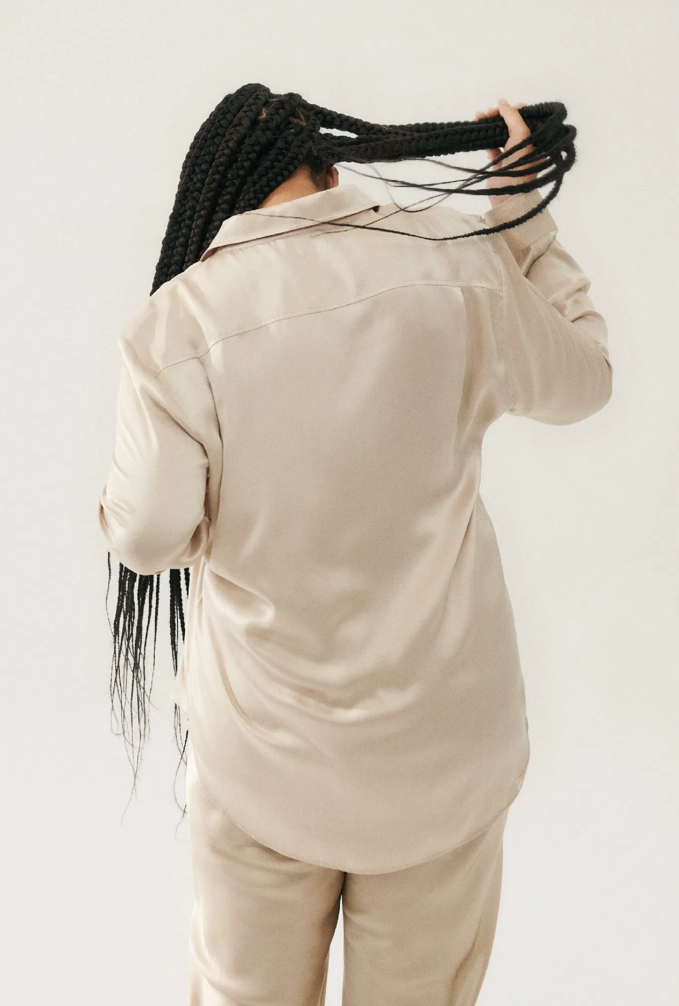 Boyfriend Shirt Hazelnut sold by Silk Laundry product image thumbnail 4