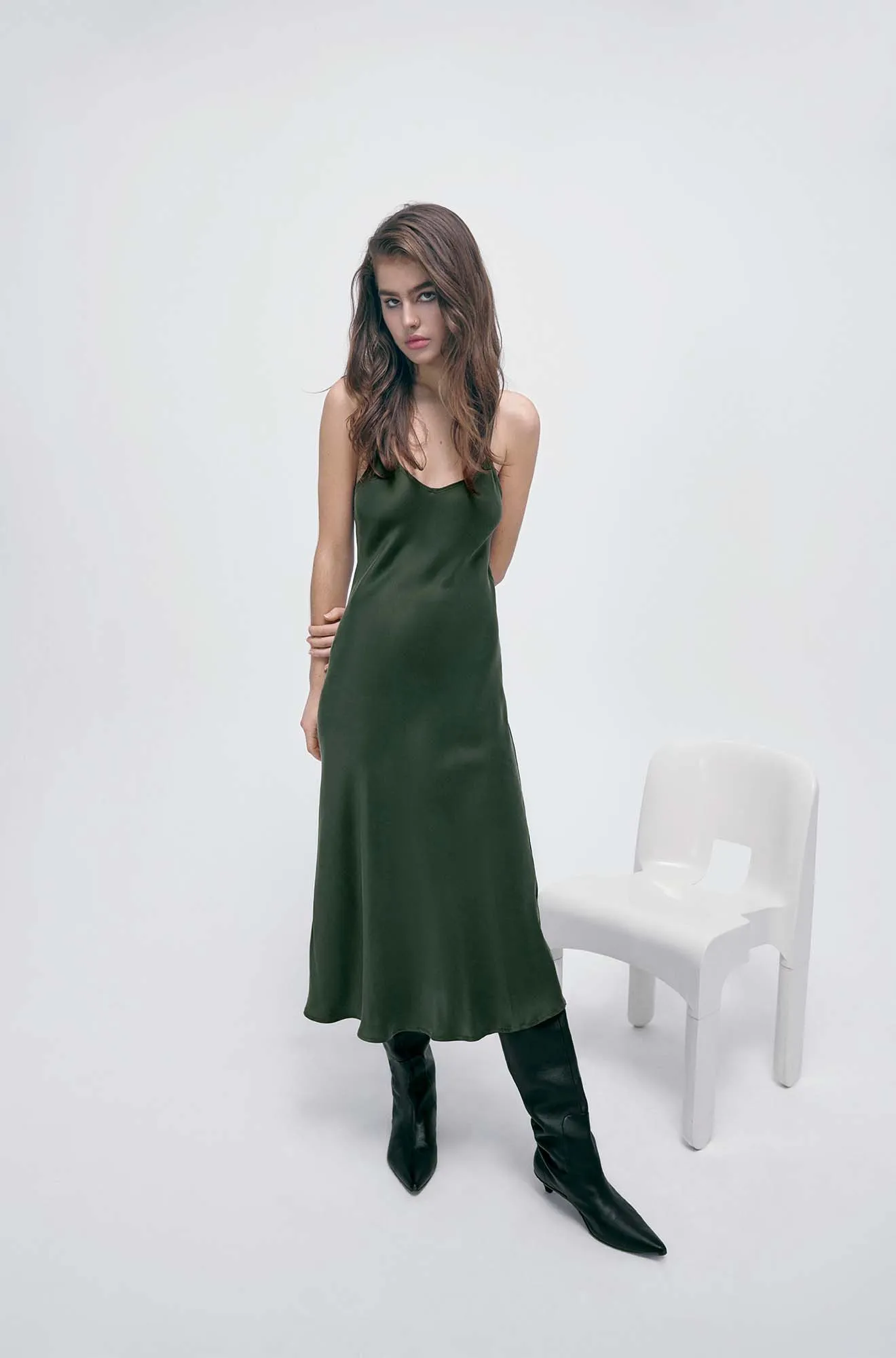 90S SLIP DRESS CEDAR sold by Silk Laundry product image thumbnail 2