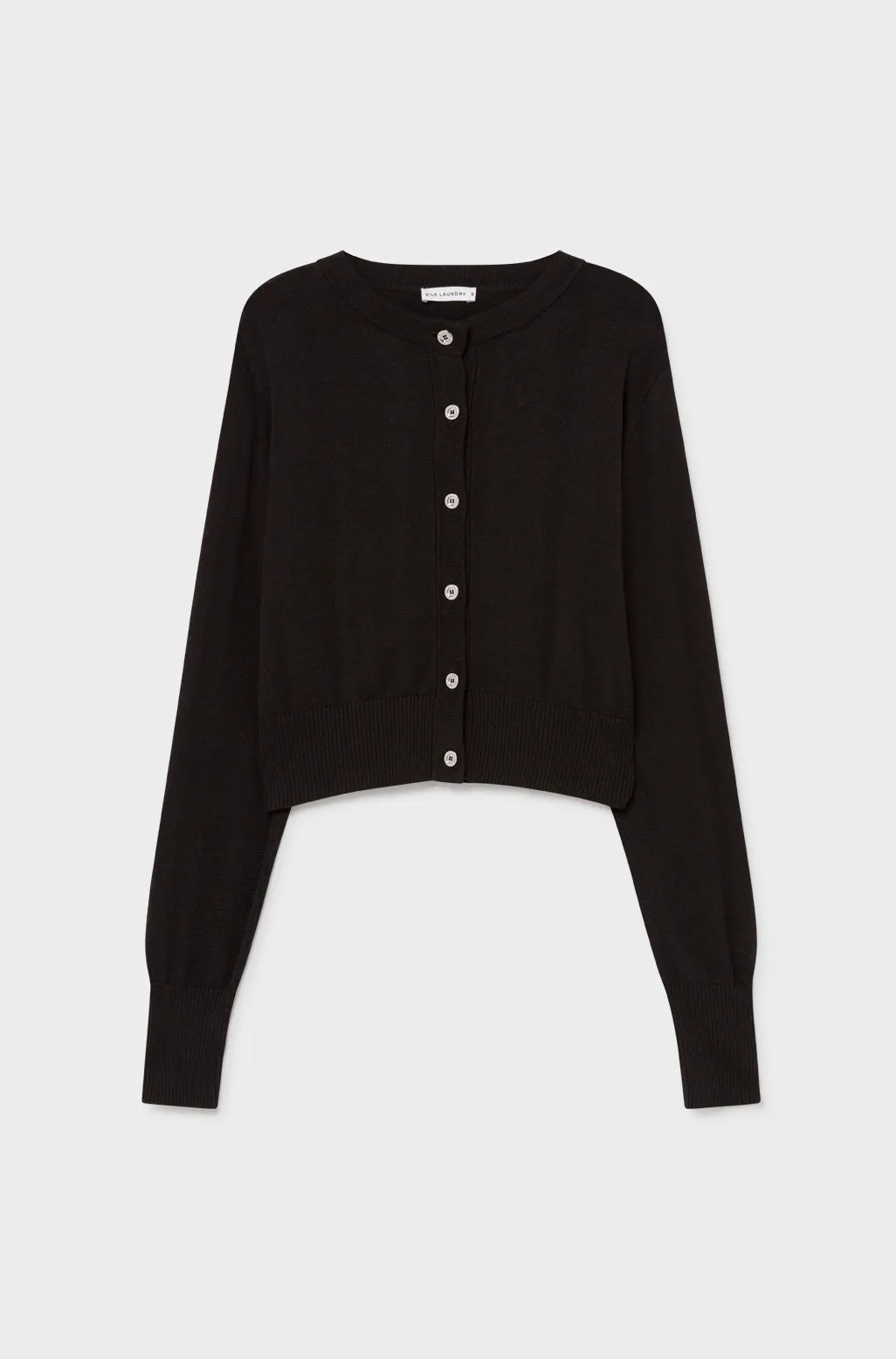 Cropped Cardigan Black sold by Silk Laundry product image thumbnail 2