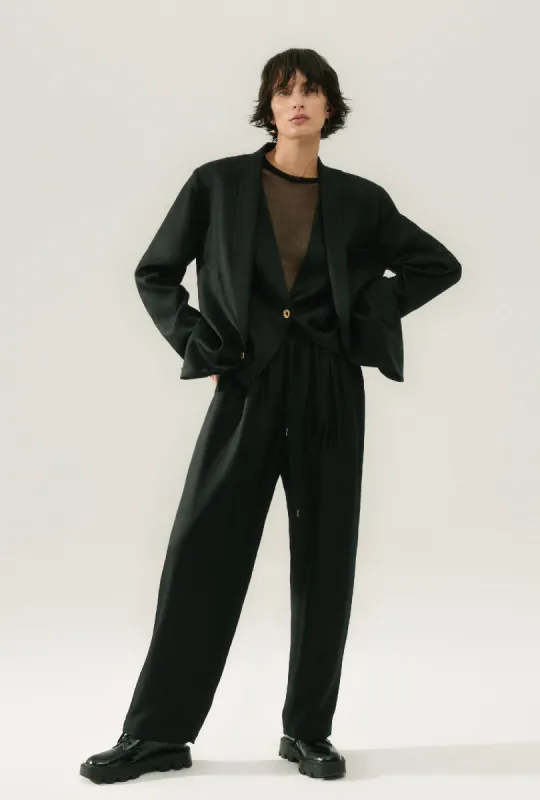 Twill Miami Blazer Black sold by Silk Laundry