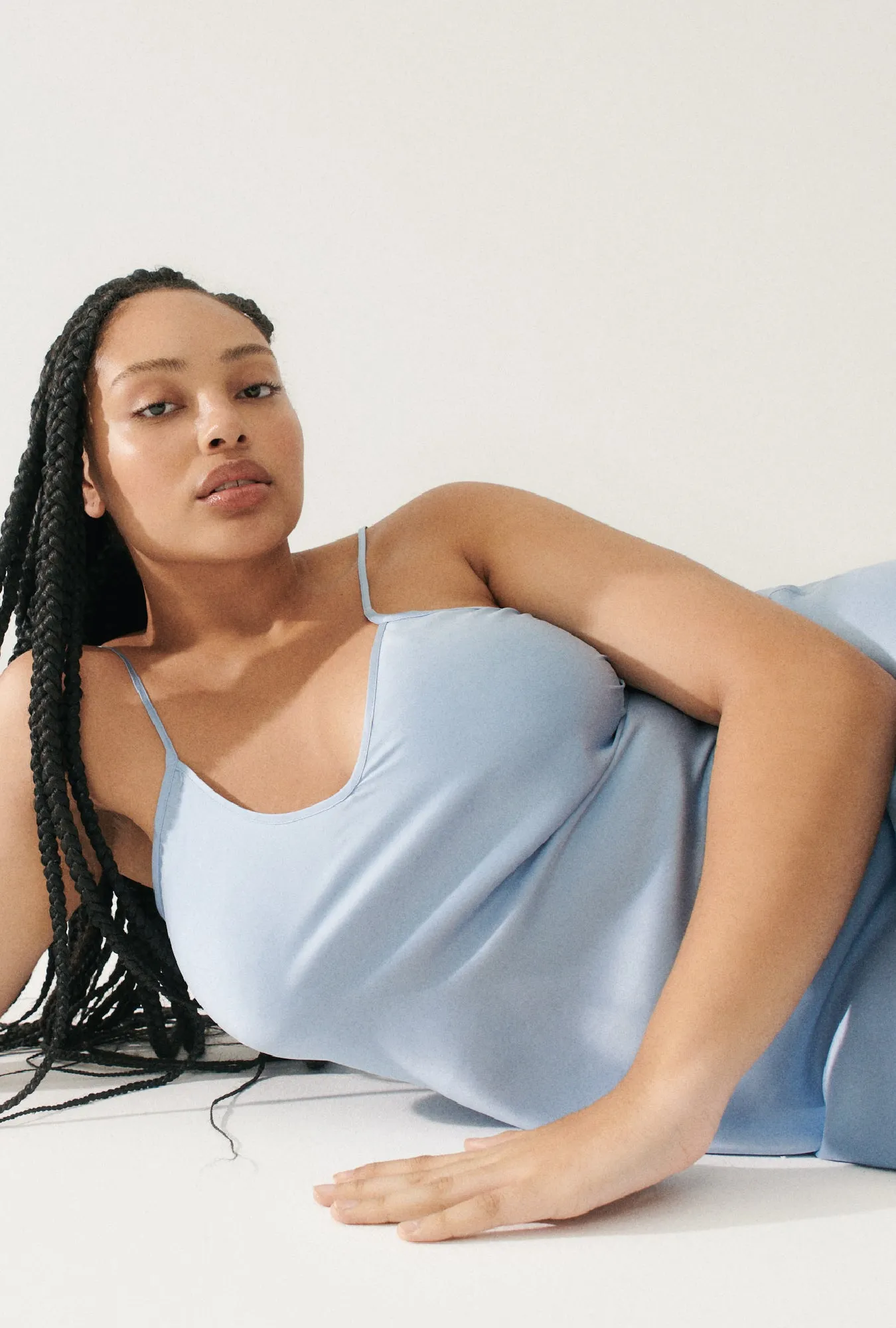 90S SLIP DRESS SKY sold by Silk Laundry product image thumbnail 5