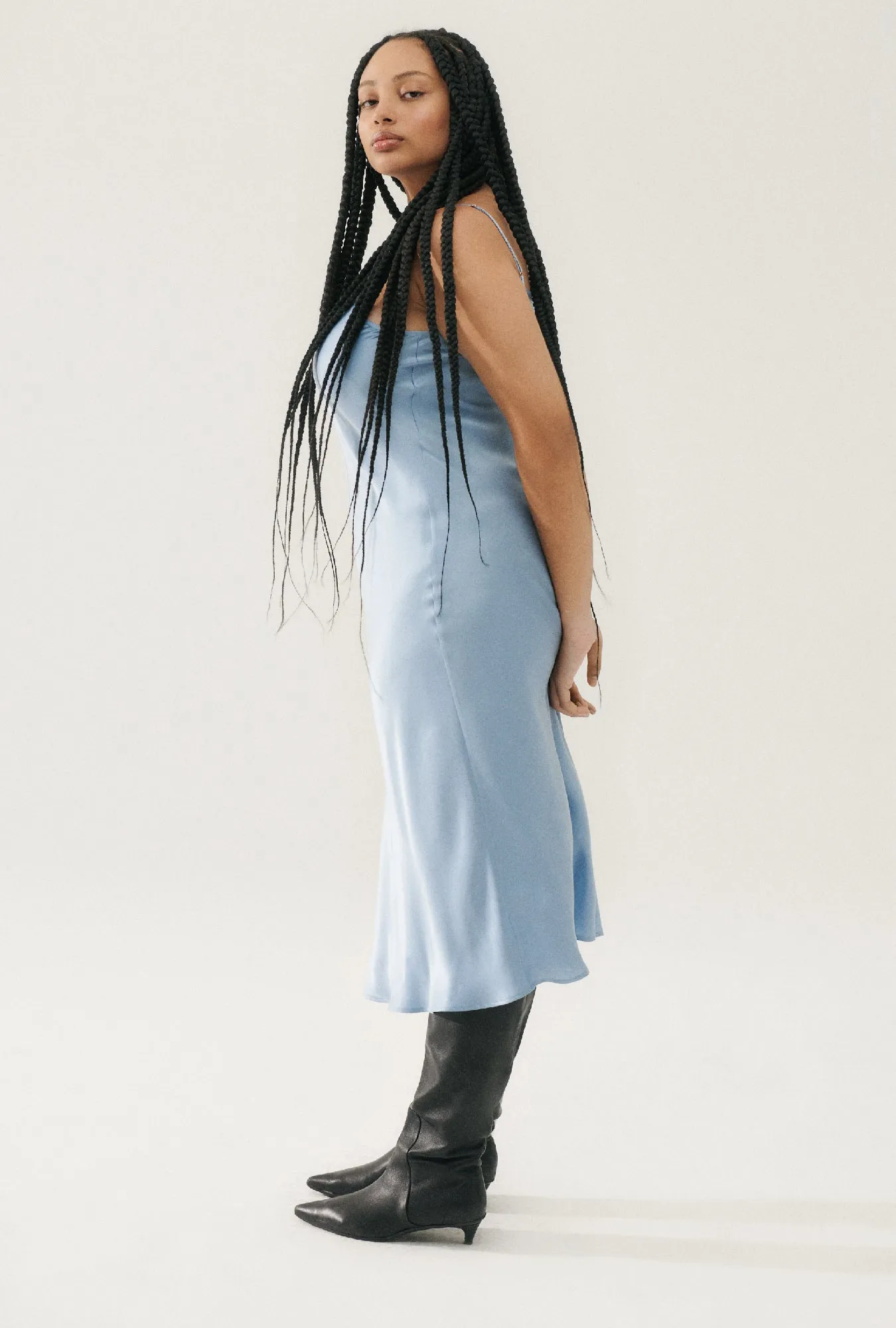 90S SLIP DRESS SKY sold by Silk Laundry product image thumbnail 3