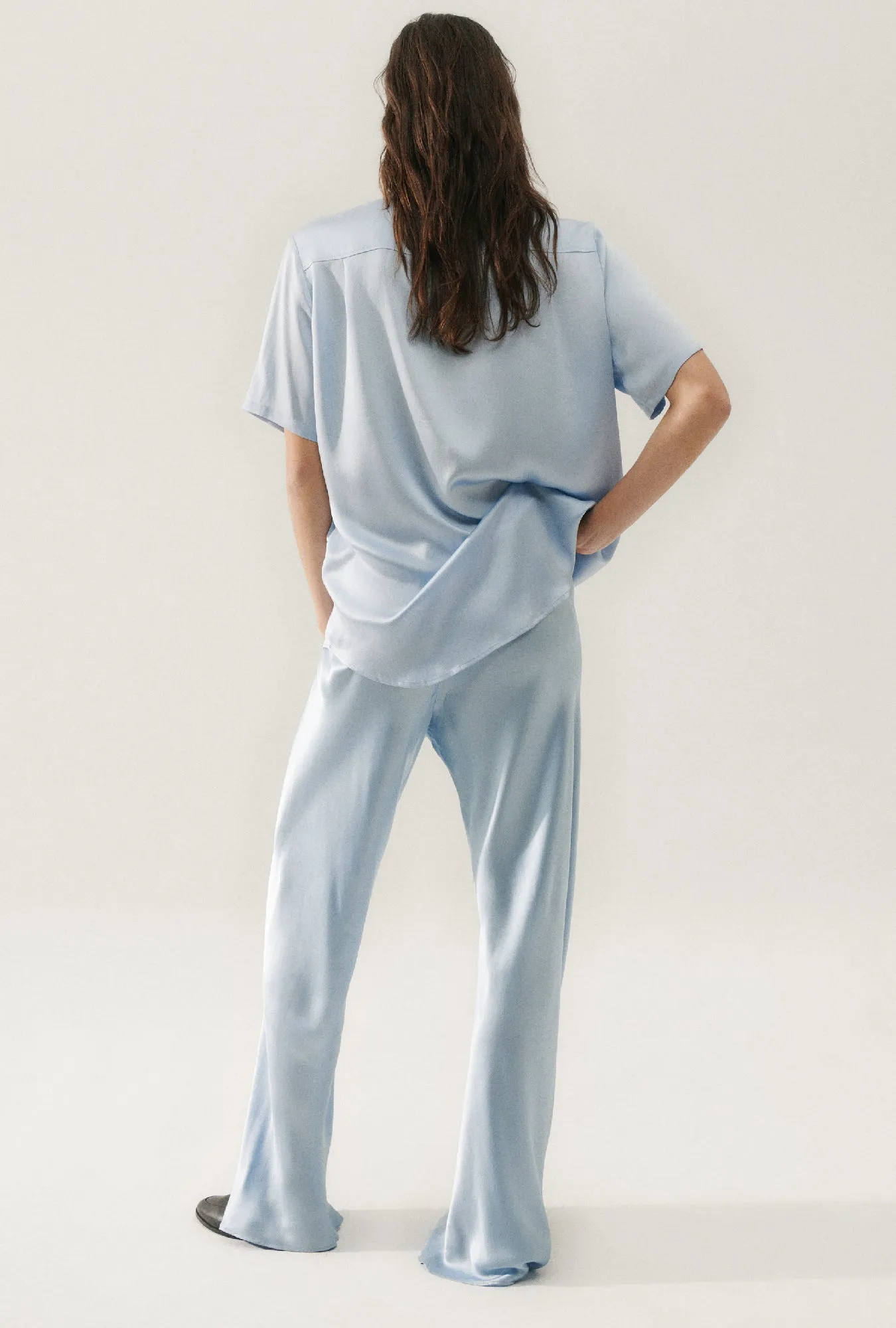 BIAS CUT PANTS SKY sold by Silk Laundry product image thumbnail 3