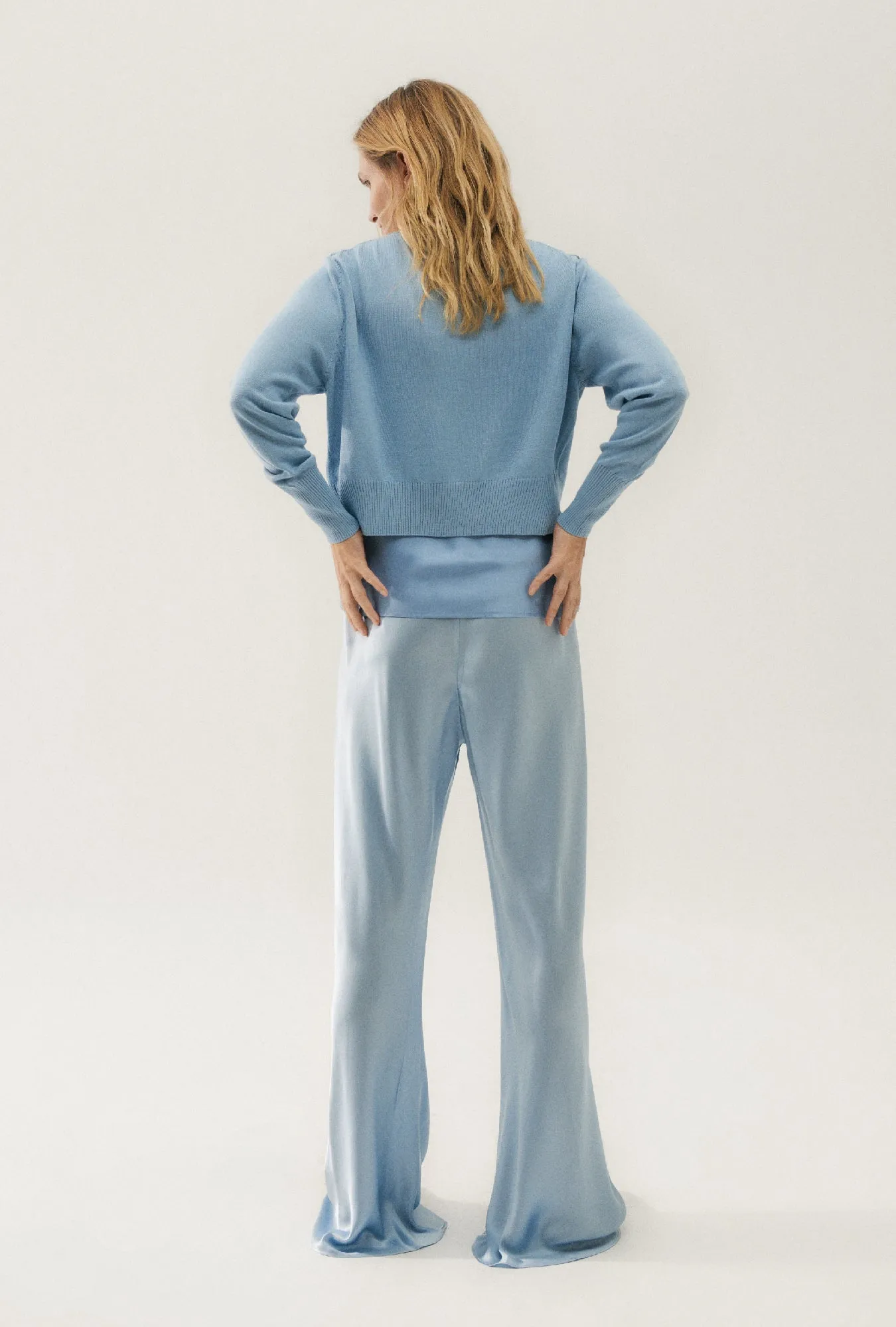 Cropped Cardigan Sky sold by Silk Laundry product image thumbnail 3