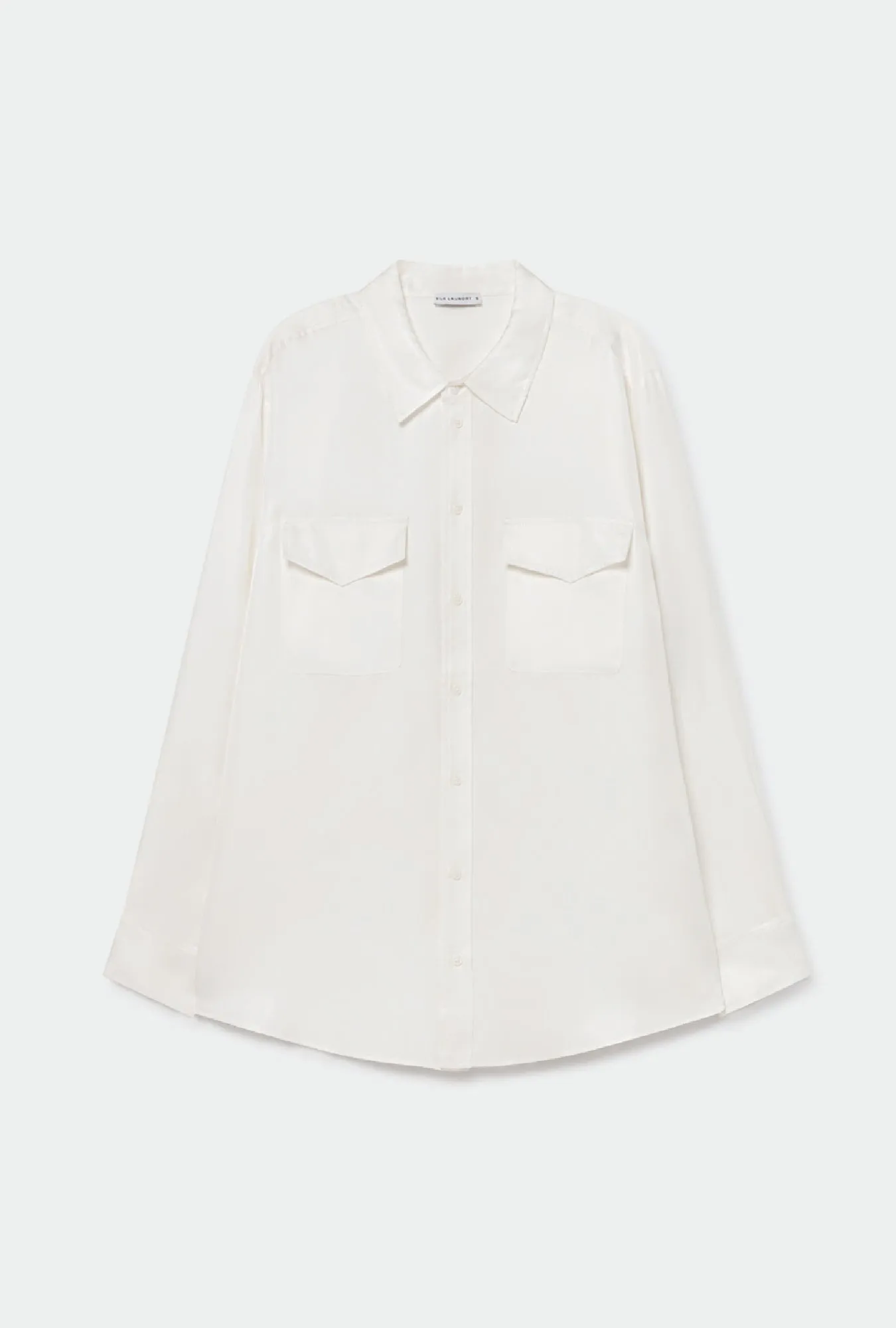 Twill Boyfriend Shirt White sold by Silk Laundry product image thumbnail 2