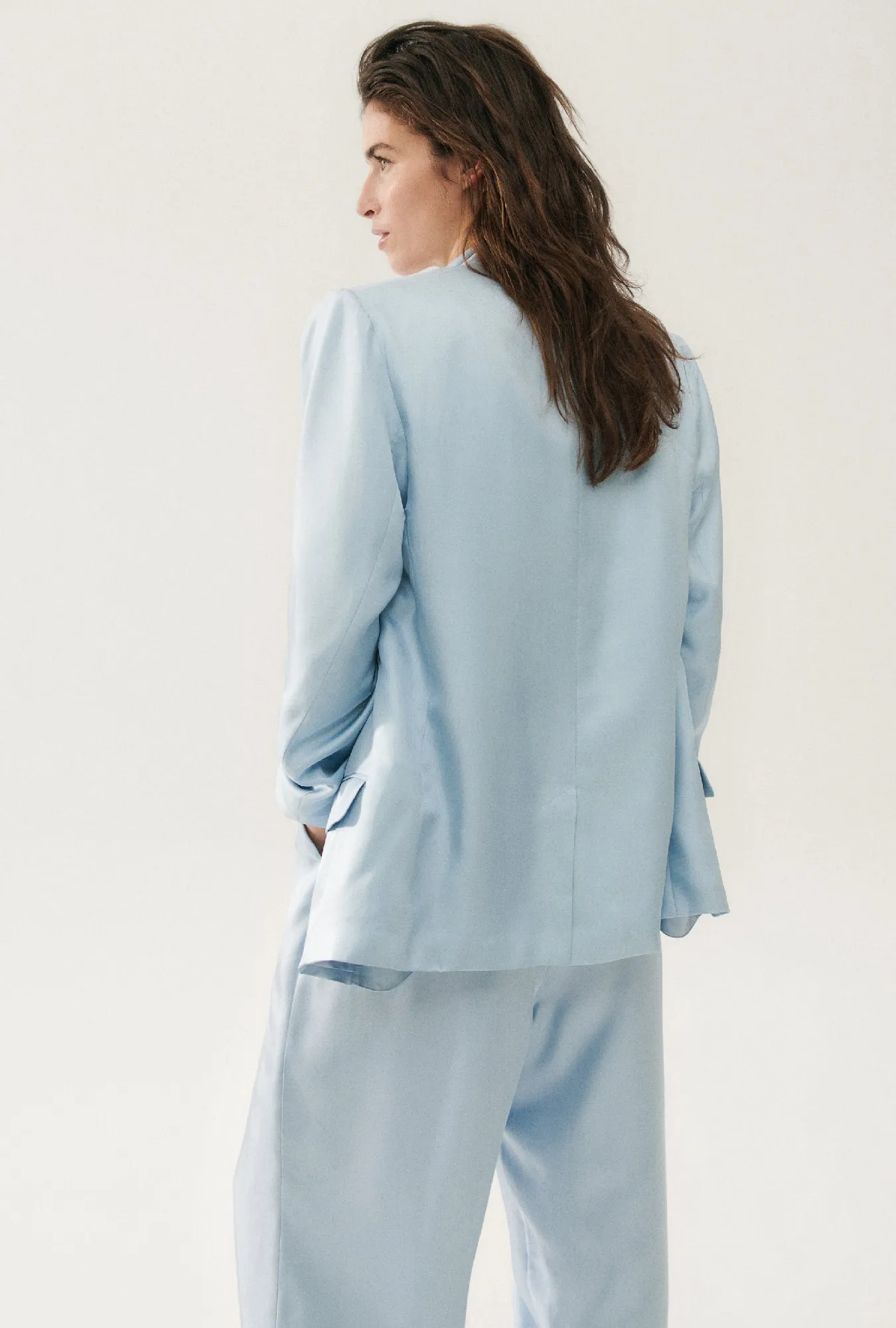 Twill Miami Blazer Sky sold by Silk Laundry product image thumbnail 4