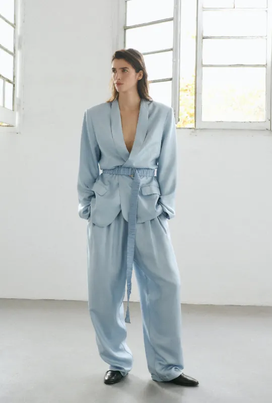 Twill Miami Blazer Sky sold by Silk Laundry