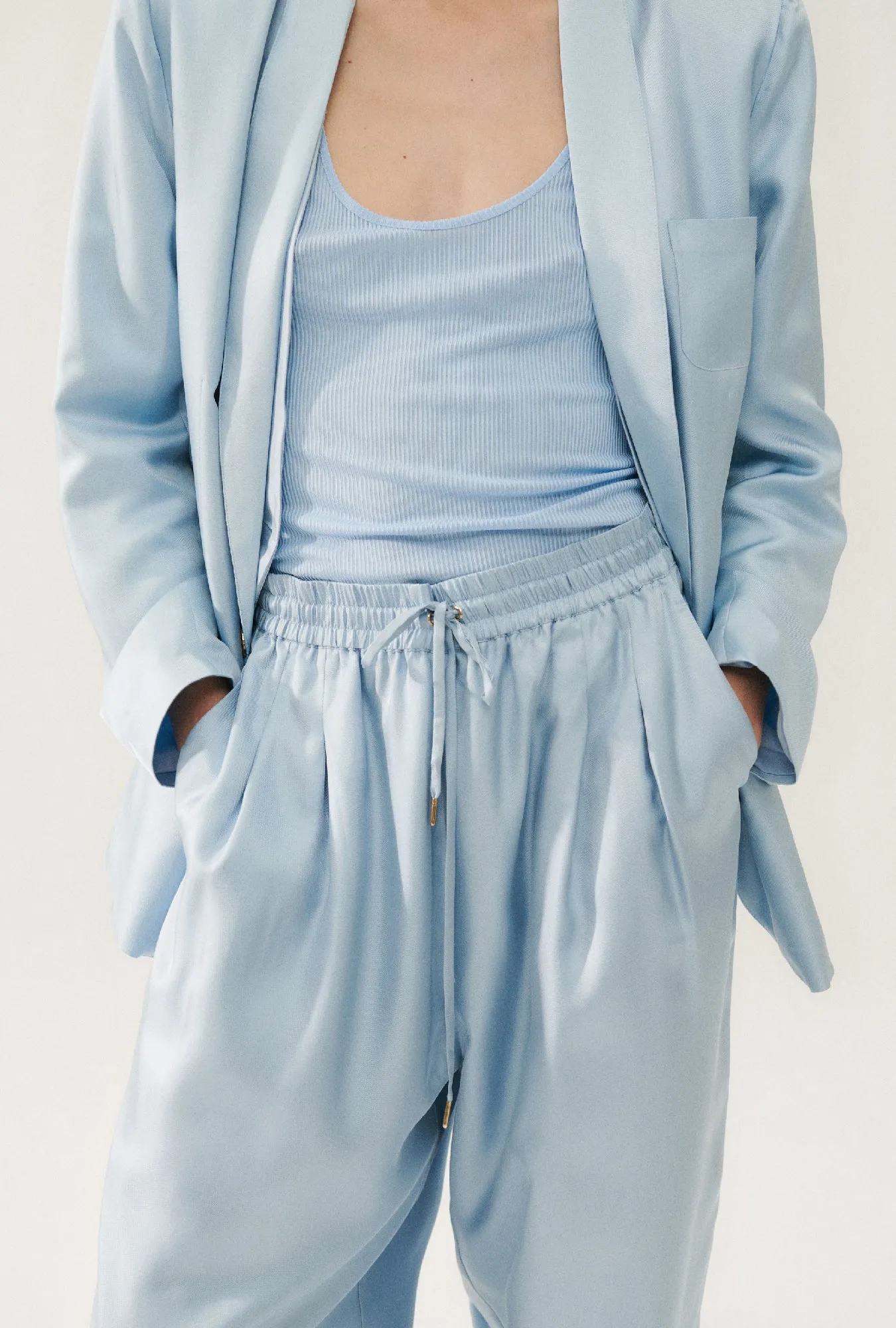 Twill Slouch Pants Sky sold by Silk Laundry product image thumbnail 4