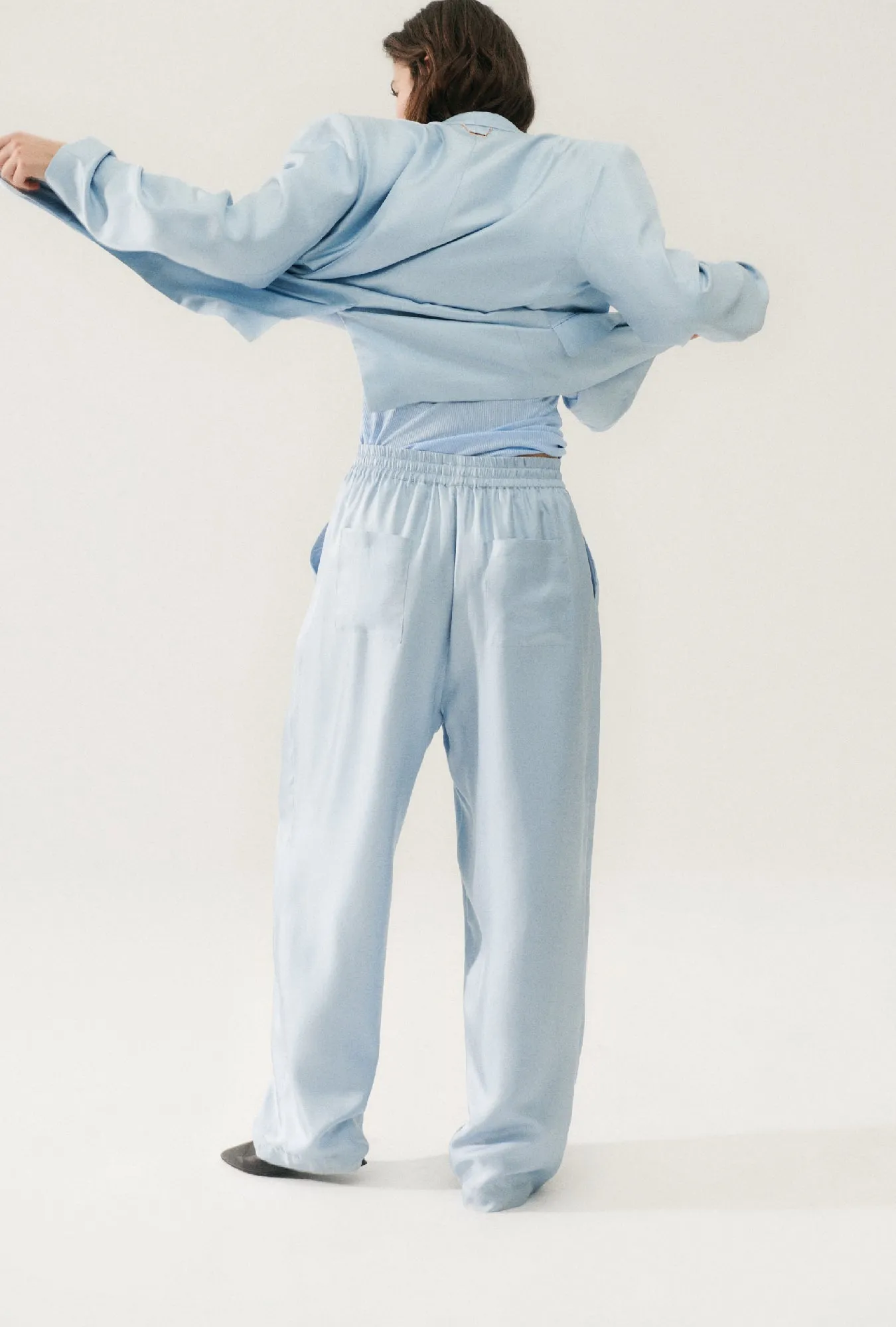 Twill Slouch Pants Sky sold by Silk Laundry product image thumbnail 3