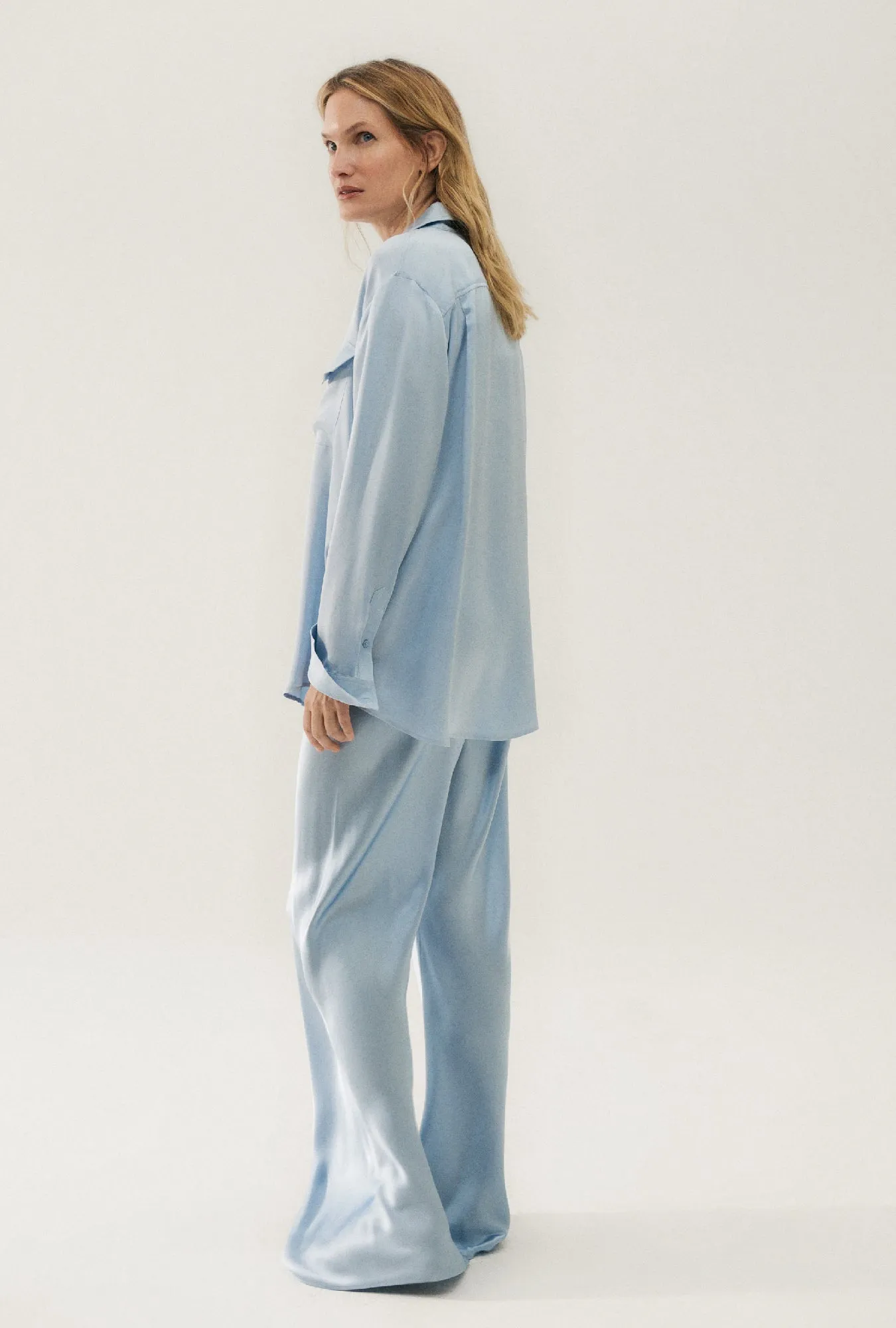 Boyfriend Shirt Sky sold by Silk Laundry product image thumbnail 3