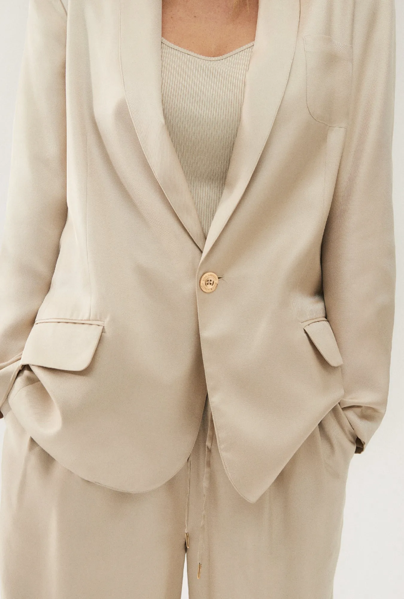 Twill Miami Blazer Hazelnut sold by Silk Laundry product image thumbnail 5