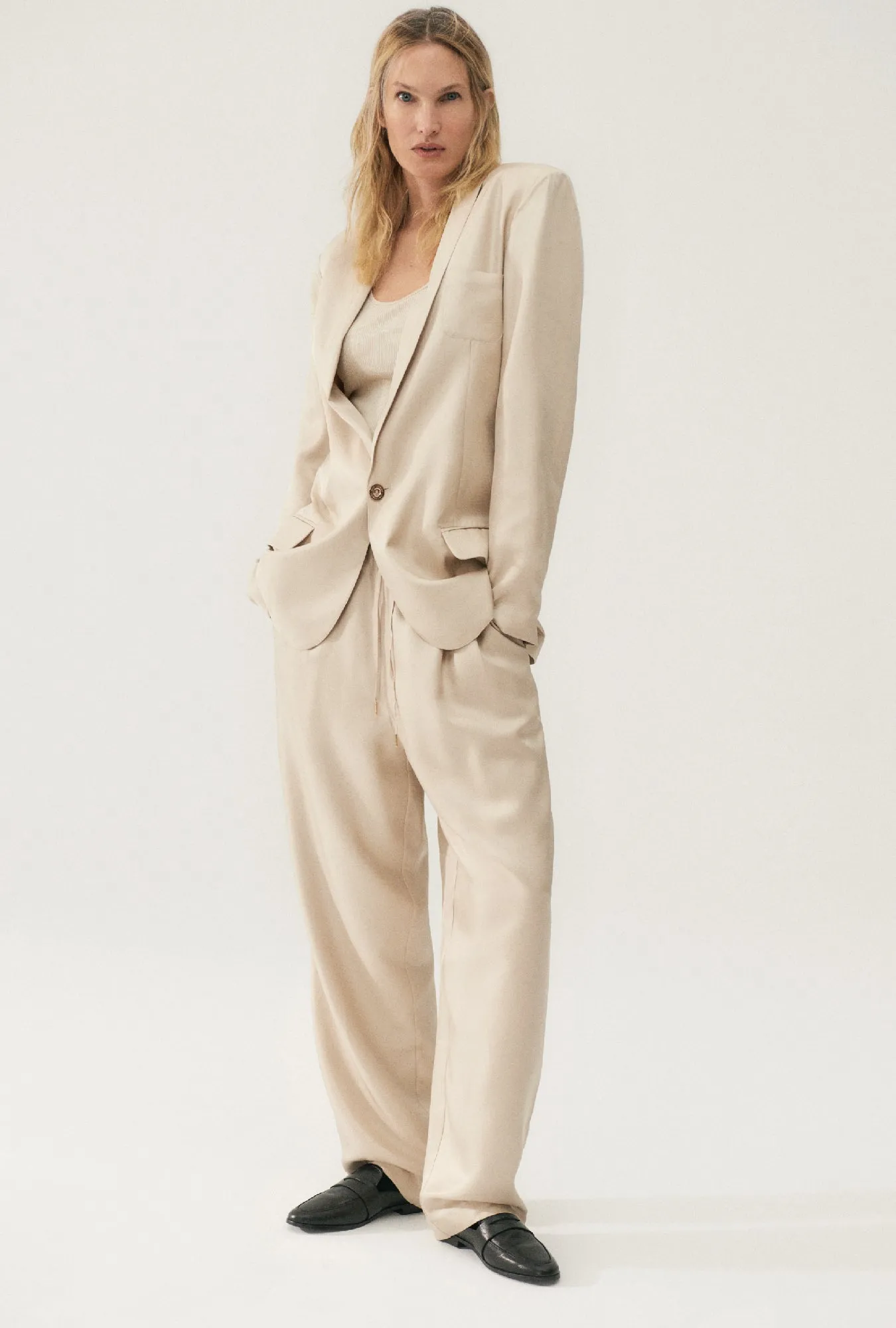 Twill Slouch Pants Hazelnut sold by Silk Laundry product image thumbnail 2