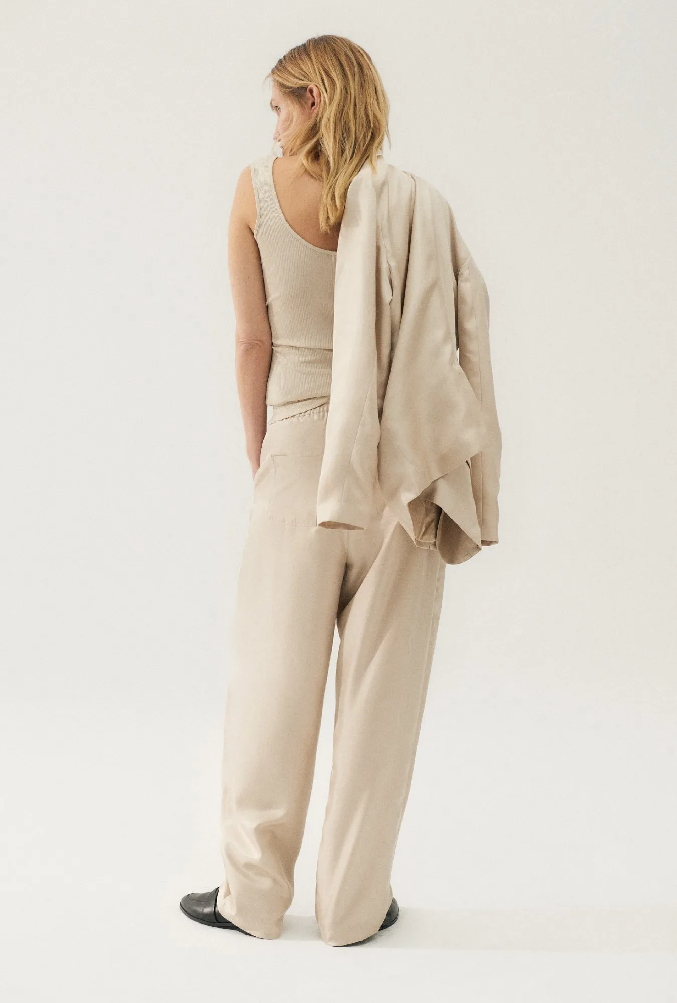 Twill Slouch Pants Hazelnut sold by Silk Laundry product image thumbnail 3