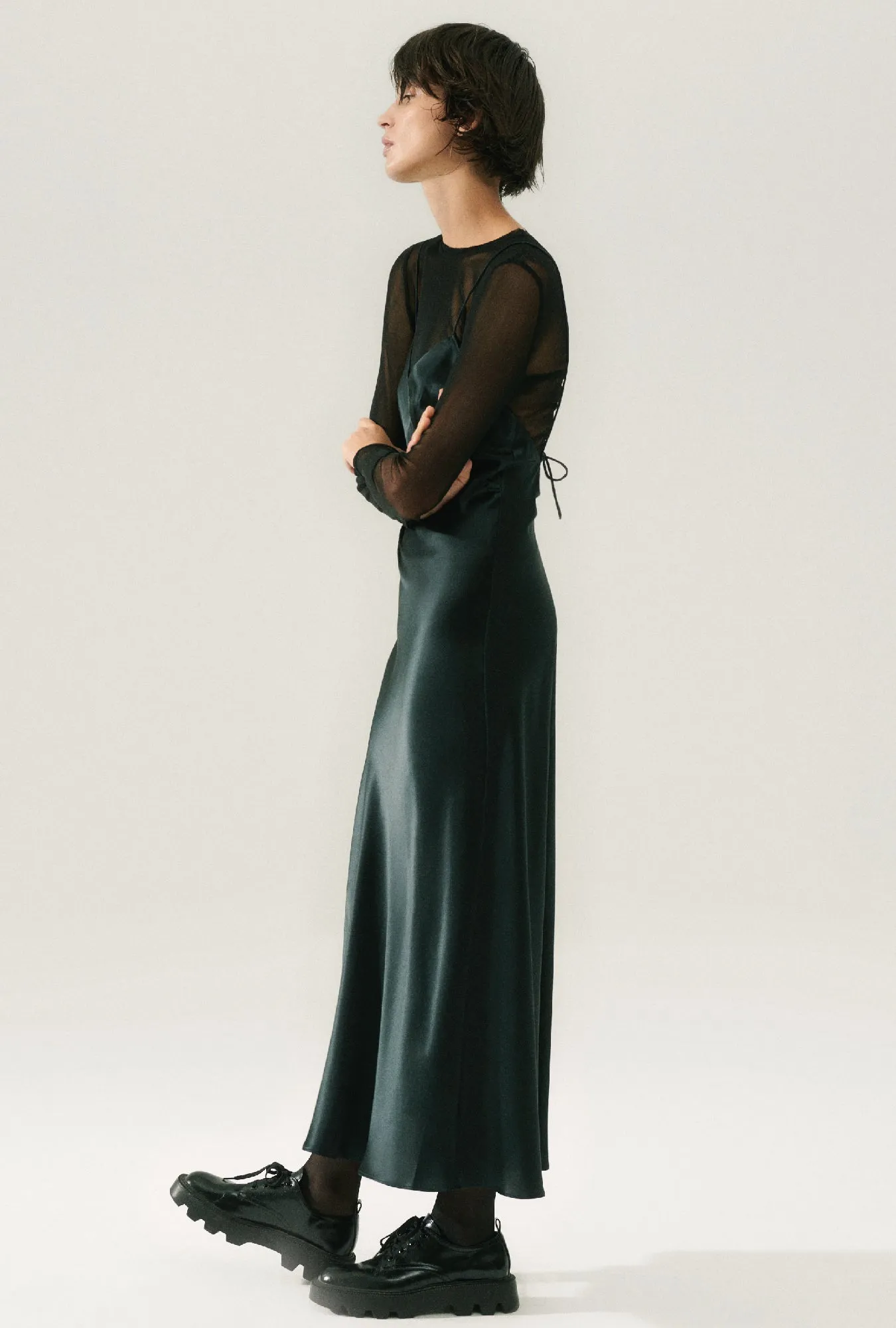 DECO ROULEAU DRESS BLACK sold by Silk Laundry product image thumbnail 4
