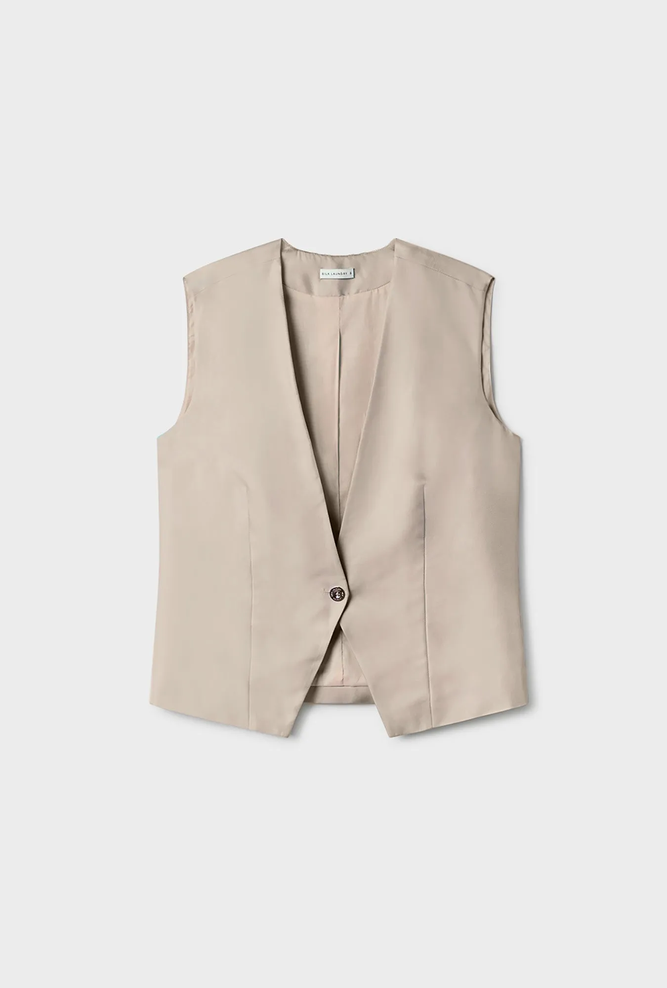 Twill Slouch Vest Hazelnut sold by Silk Laundry product image thumbnail 2