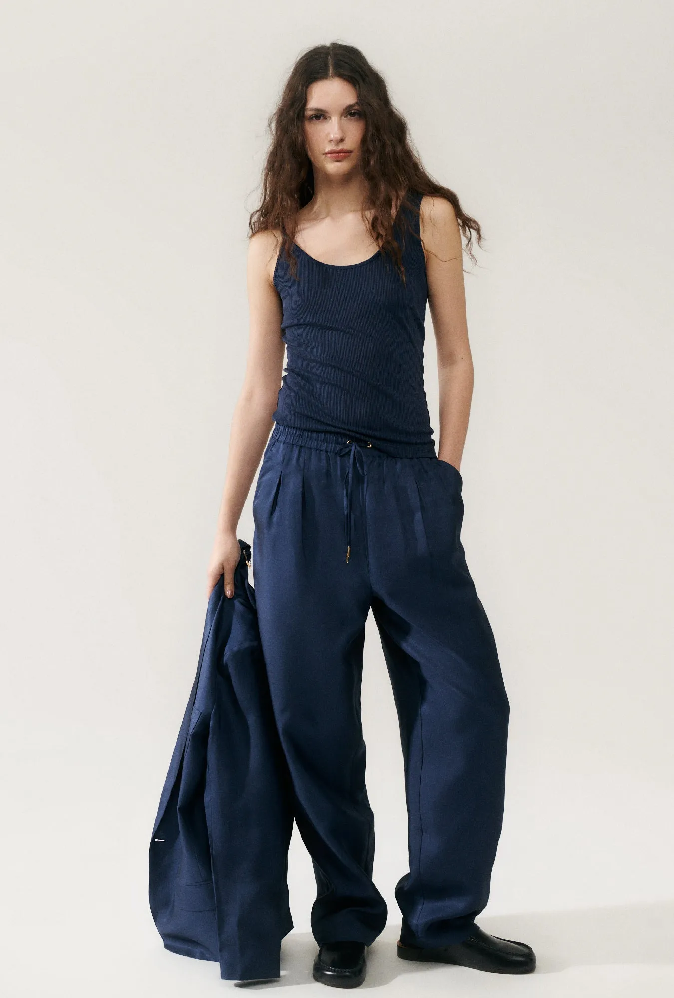 Ribbed Tank Midnight sold by Silk Laundry product image thumbnail 4