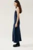 DECO ROULEAU DRESS MIDNIGHT sold by Silk Laundry