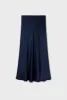 LONG BIAS CUT SKIRT MIDNIGHT sold by Silk Laundry