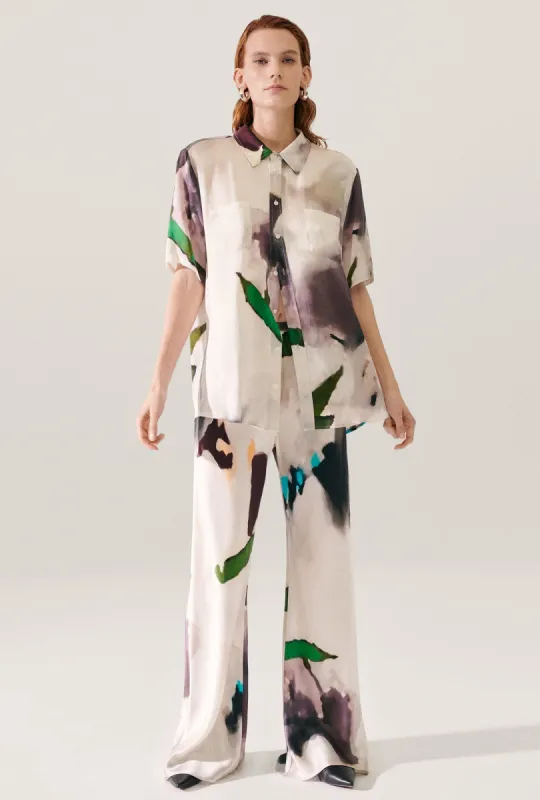 SHORT SLEEVE BOYFRIEND SHIRT PHOSPHATE sold by Silk Laundry